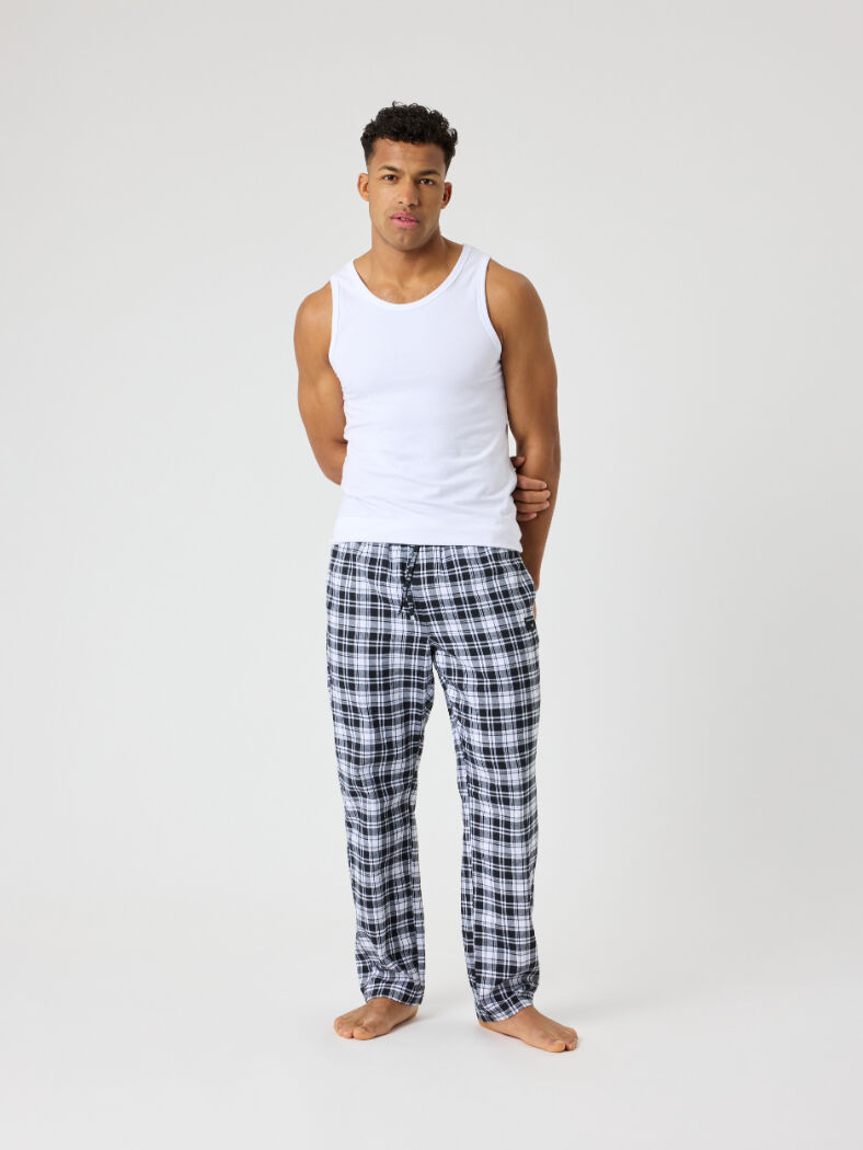 Bjorn Borg Core Flannel Pyjama Pants, heren pyjama- en loungebroek, meerkleurige print
