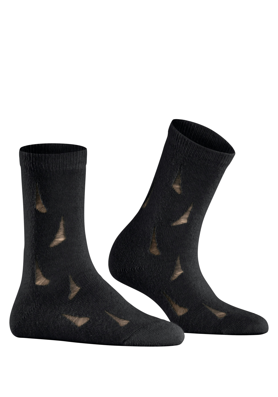 FALKE Distressed damessokken, zwart (black) FALKE Distressed damessokken, zwart (black)