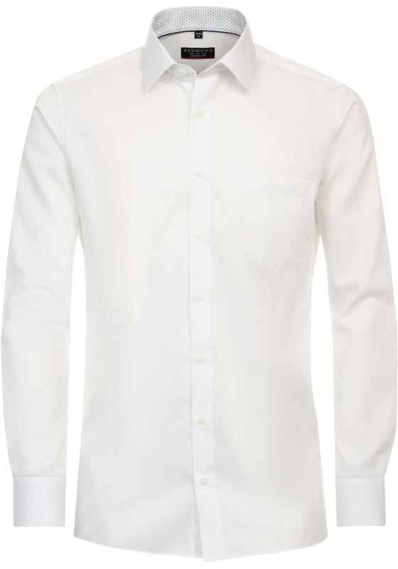 Redmond slim fit overhemd, twill, wit Redmond slim fit overhemd, twill, wit