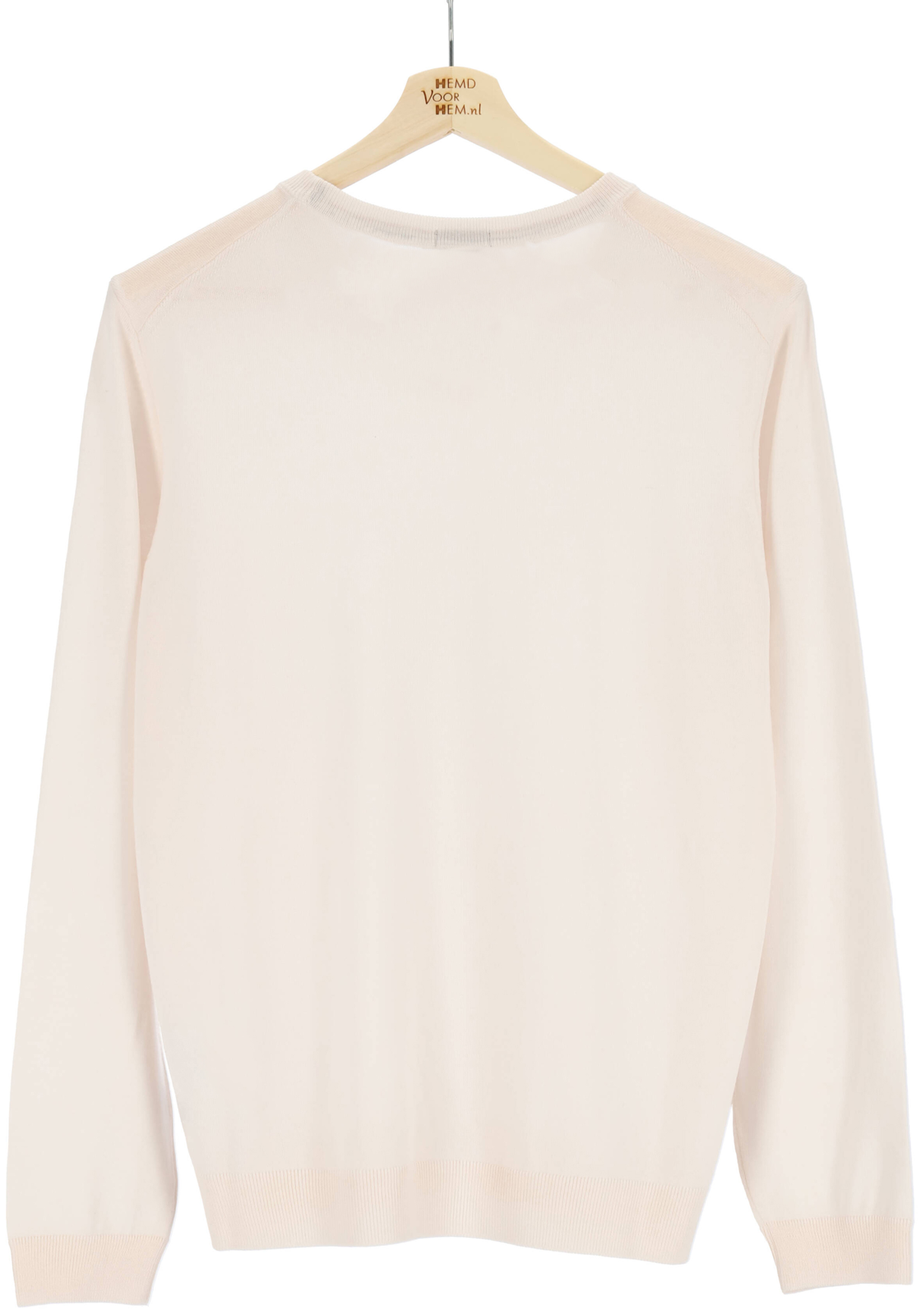 7-4063537034289-BOSS-BOSS_TR_wit_50468261131_hanger_HR BOSS Melba slim fit trui wol, heren pullover met V-hals, wit