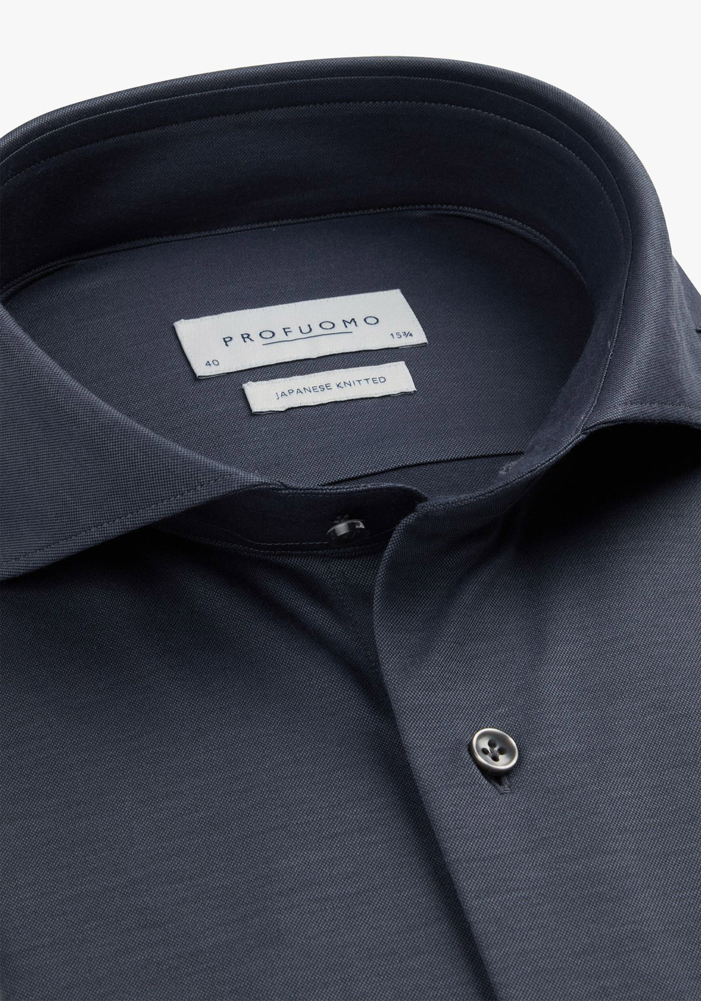 Profuomo slim fit heren overhemd, jersey, jeansblauw