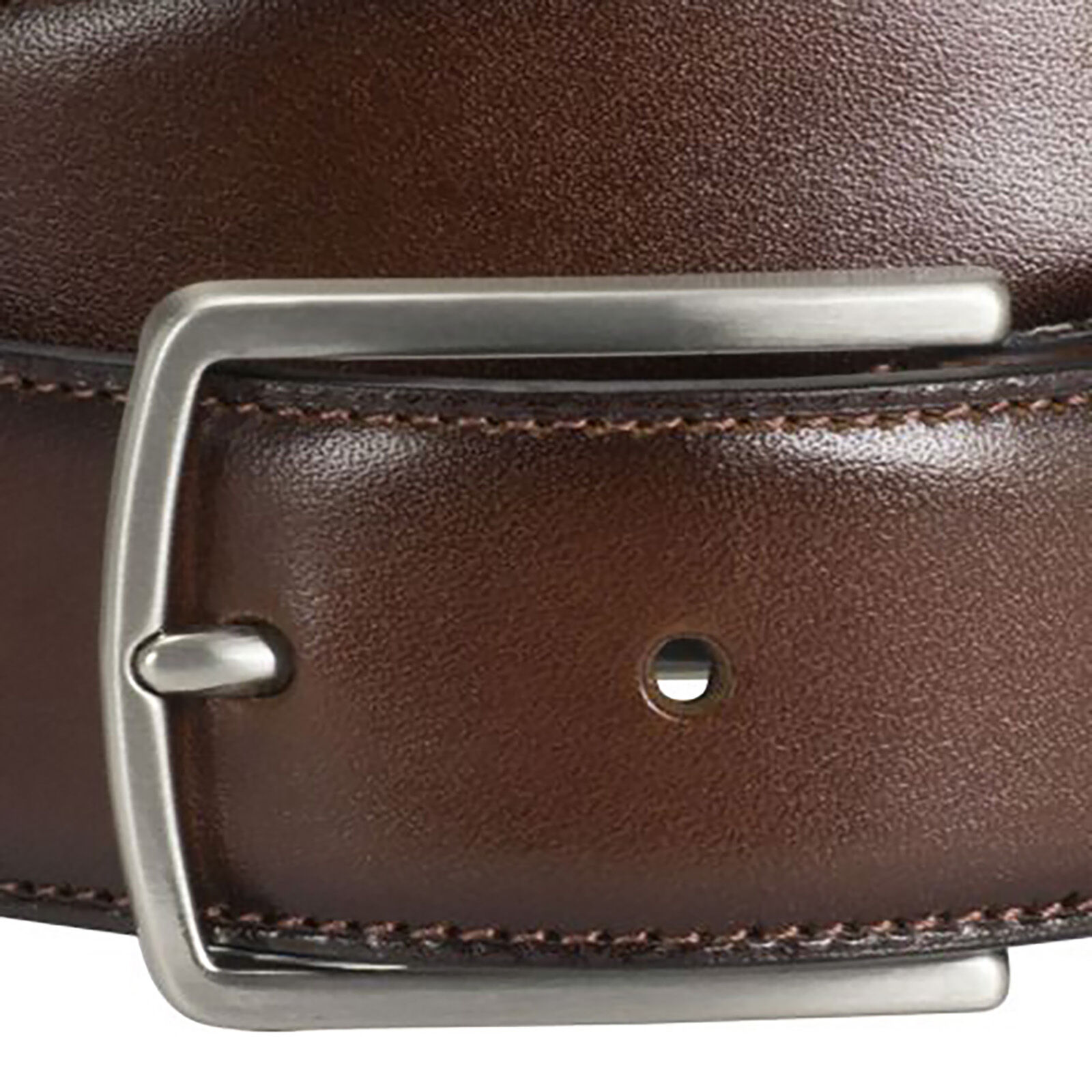 LINDENMANN leren heren riem, donker cognac