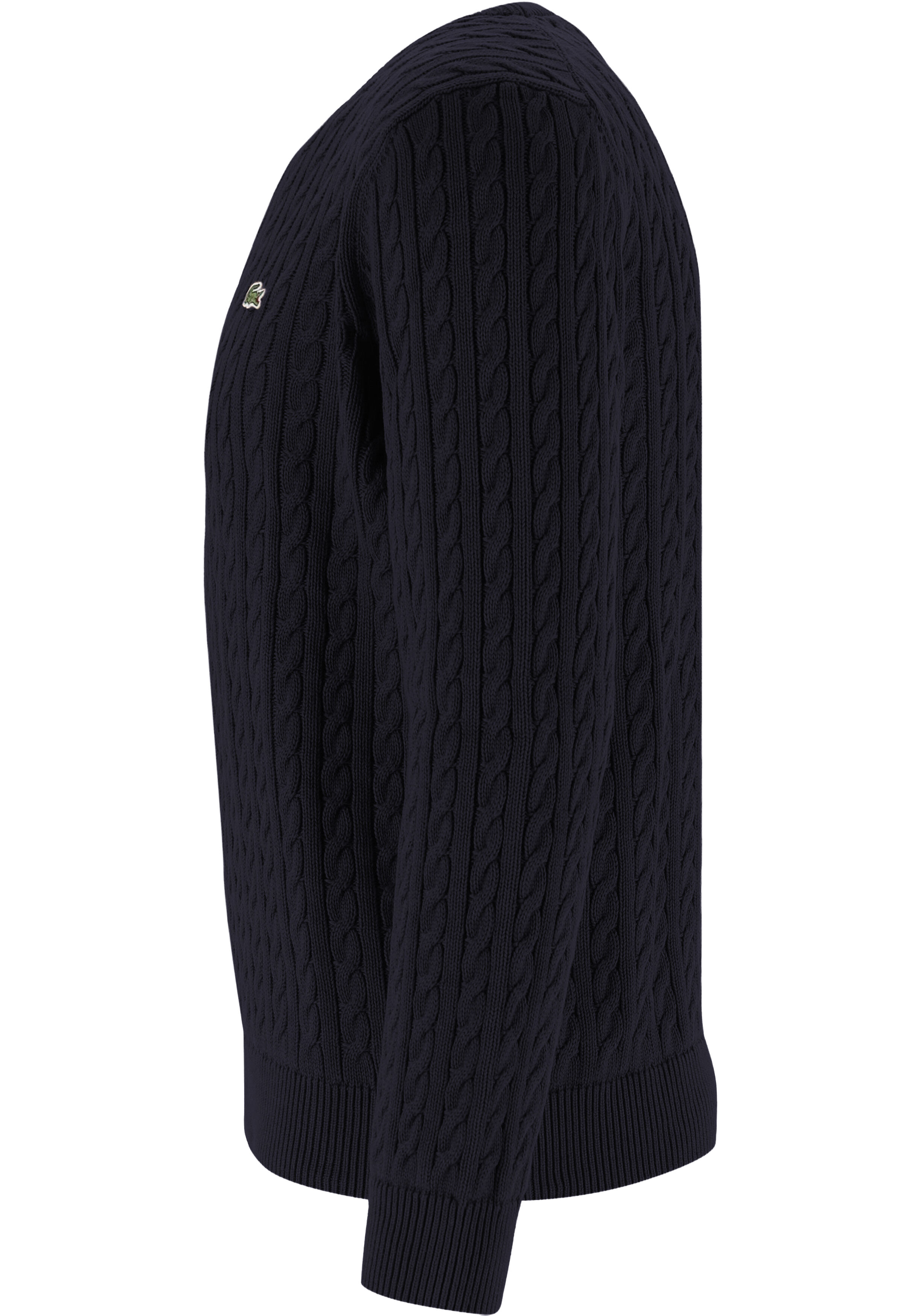 Lacoste herentrui katoen, O-hals, navy blauw
