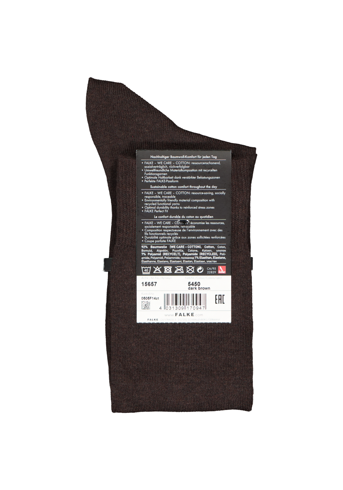 5_-4031309170947_falke_sokken__HR FALKE Family heren kniekousen, donker bruin (dark brown)