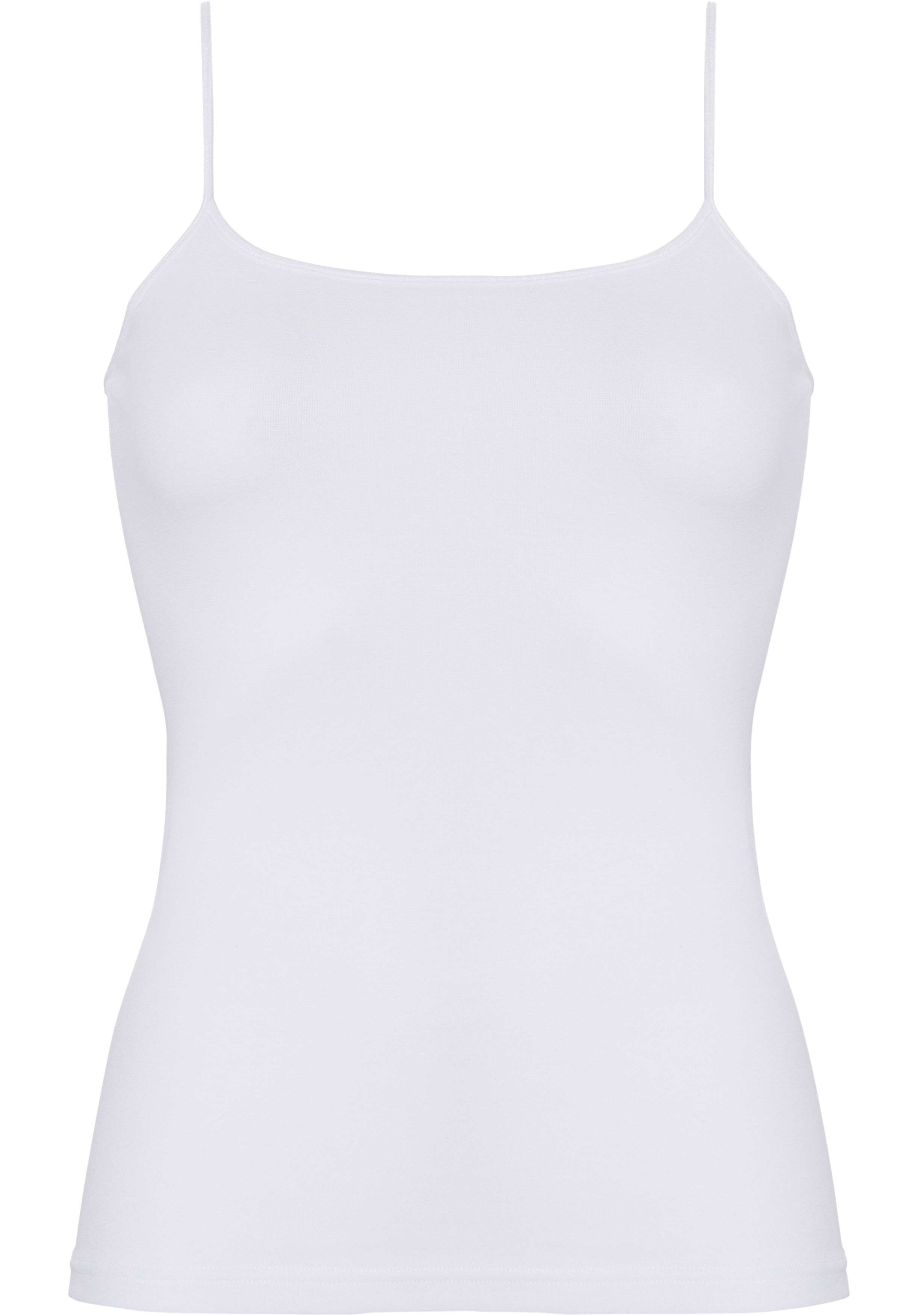 TEN CATE Basic women spaghetti top (2-pack), dames hemd smalle bandjes, wit