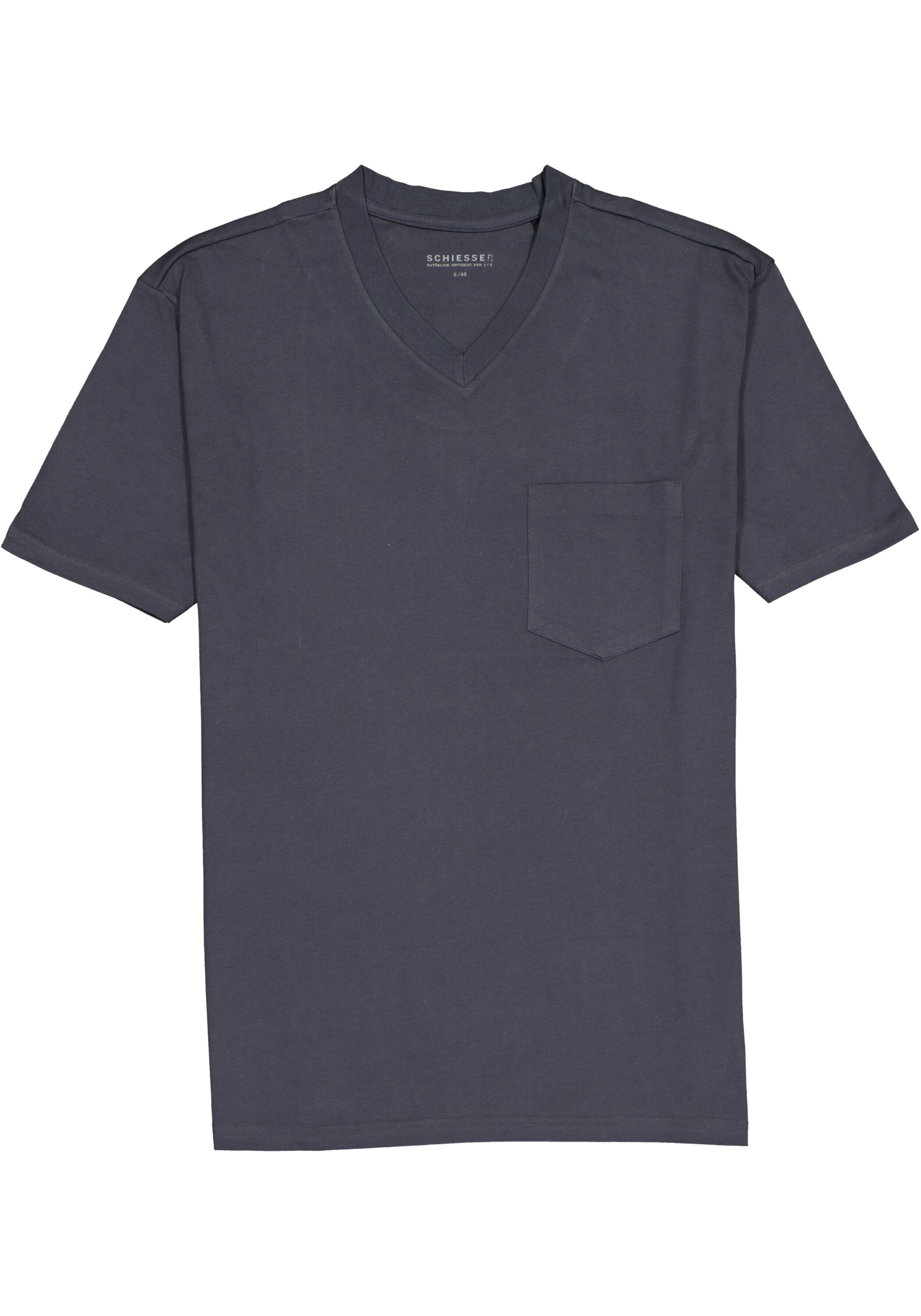 SCHIESSER heren shortama, antraciet met geruite broek