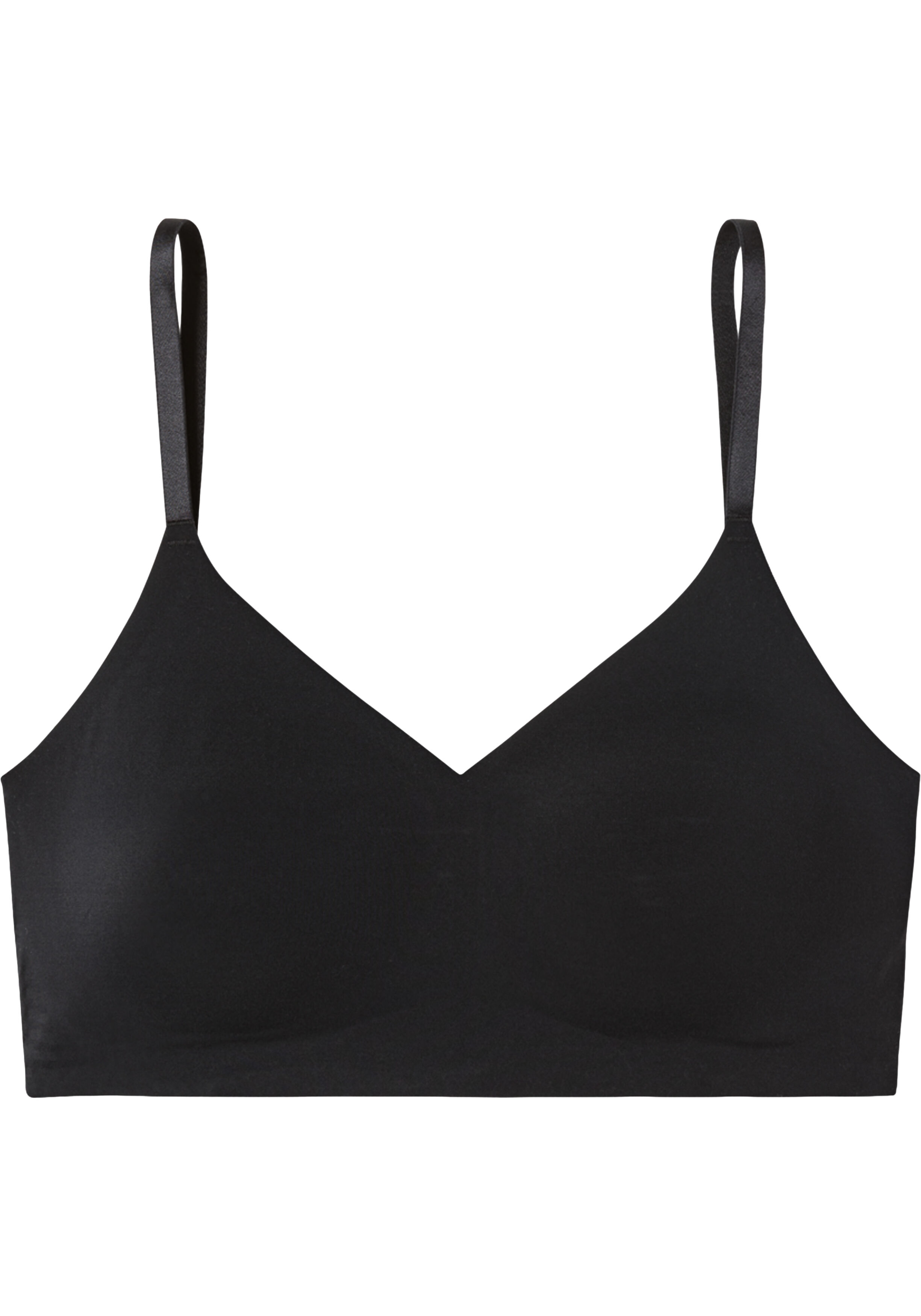 SCHIESSER Invisible Soft bralette (1-pack), dames bustier microvezel uitneembare pads zwart