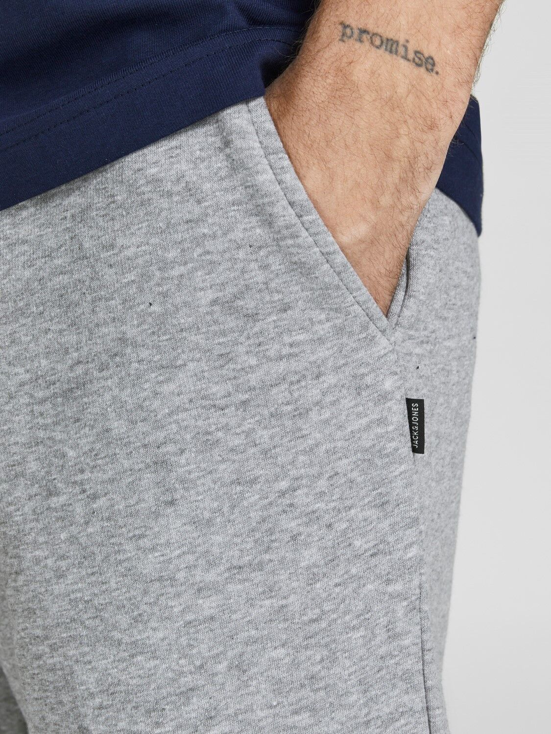 JACK & JONES Bradley Sweat Shorts loose fit, heren joggingbroek kort, lichtgrijs melange