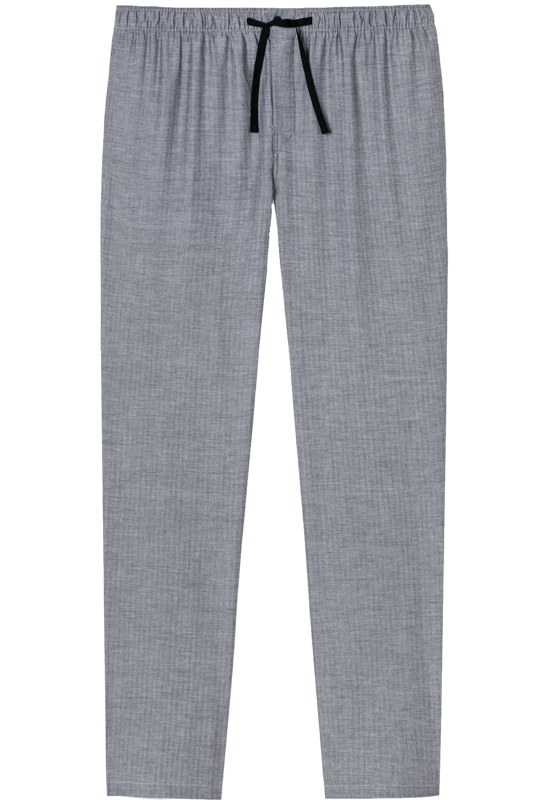 SCHIESSER Mix+Relax lounge broek, lange pijpen, dun niet elastisch, zwart met wit visgraat dessin SCHIESSER Mix+Relax lounge broek, lange pijpen, dun niet elastisch, zwart met wit visgraat dessin
