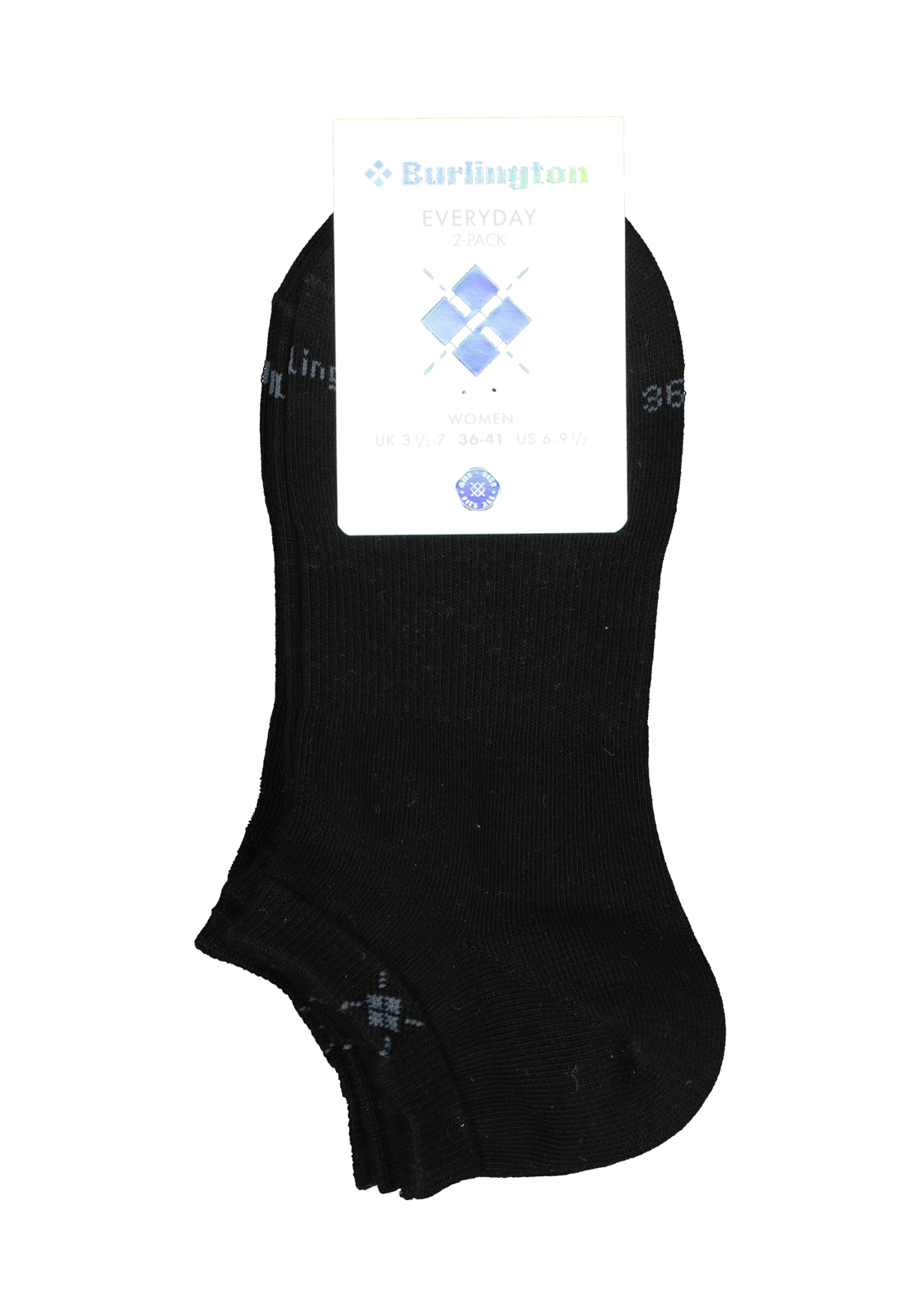 3-4049508178992-2p_Burlington_sokken_HR Burlington Everyday dames enkelsokken (2-pack), katoen, zwart
