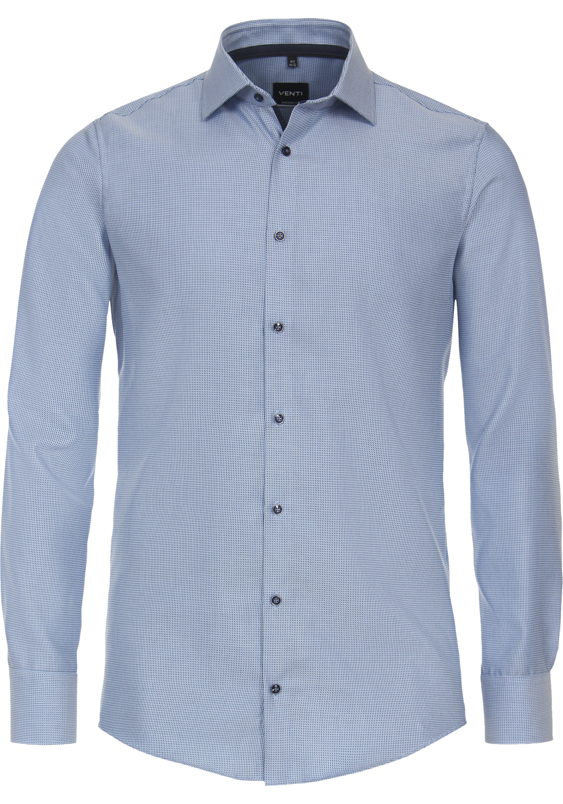 1-4064813713973-venti-overhemd_HR VENTI modern fit overhemd, dobby, blauw