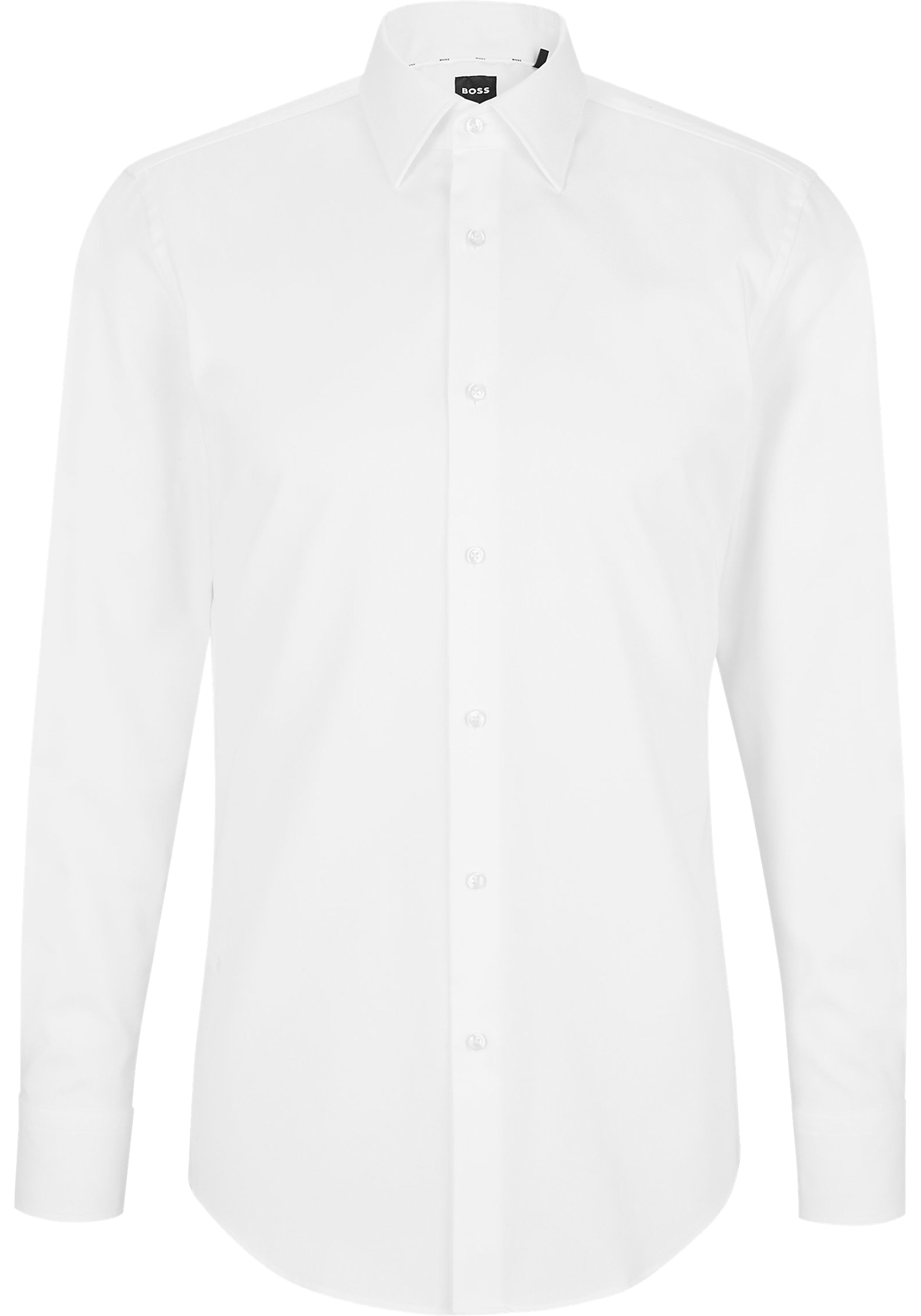 BOSS Hank slim fit overhemd, twill, wit