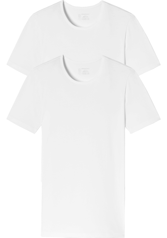 SCHIESSER 95/5 T-shirts (2-pack), O-hals, wit SCHIESSER 95/5 T-shirts (2-pack), O-hals, wit