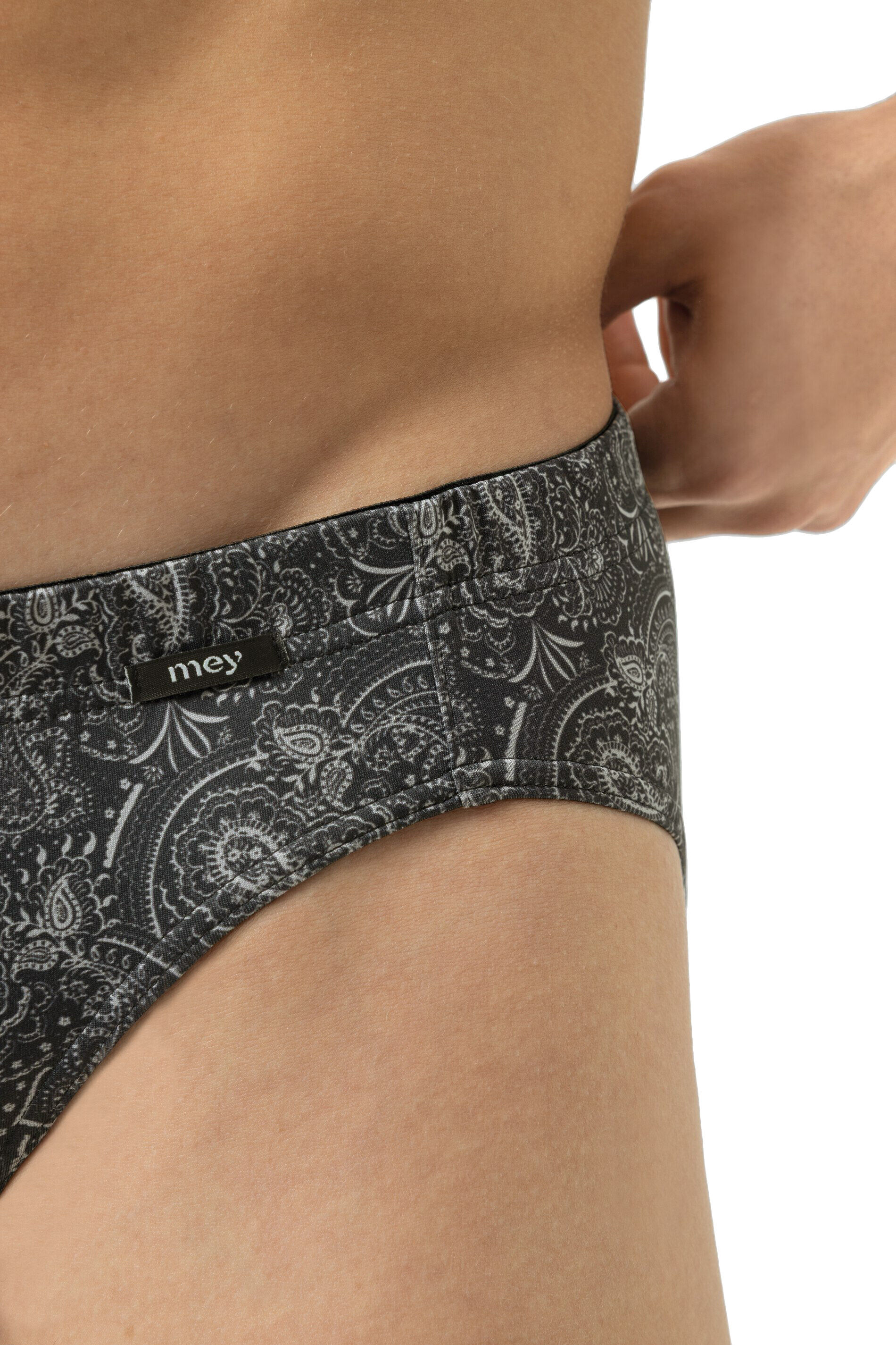 Mey heren jazz pants Bc Paisley, slip, zwart