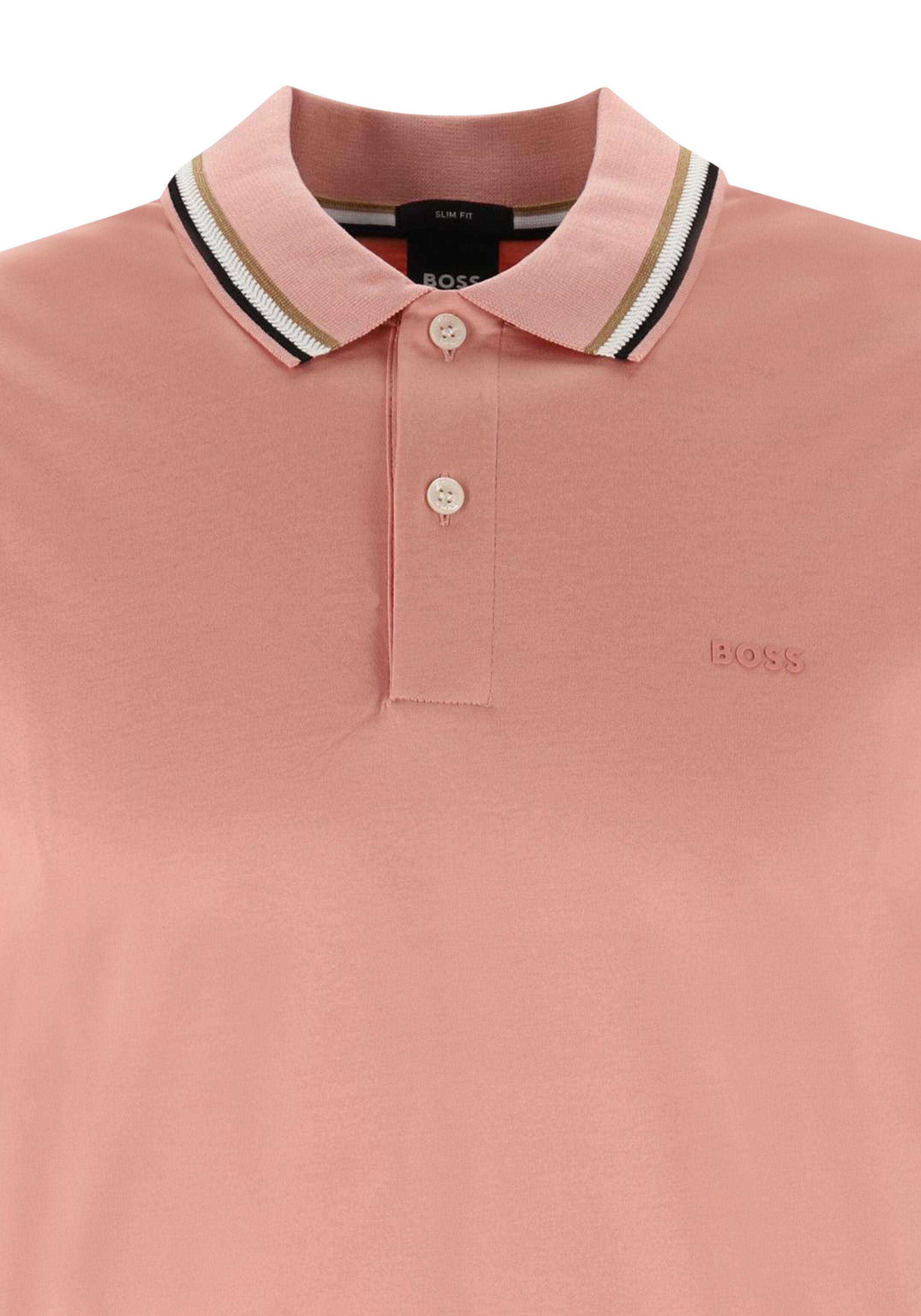 BOSS Penrose slim fit polo, jersey, lichtroze