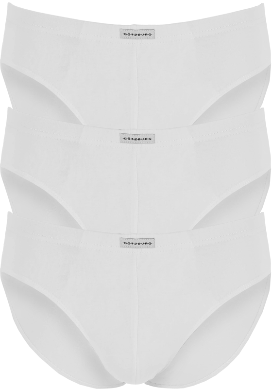 Gotzburg heren slips (3-pack), wit Gotzburg heren slips (3-pack), wit