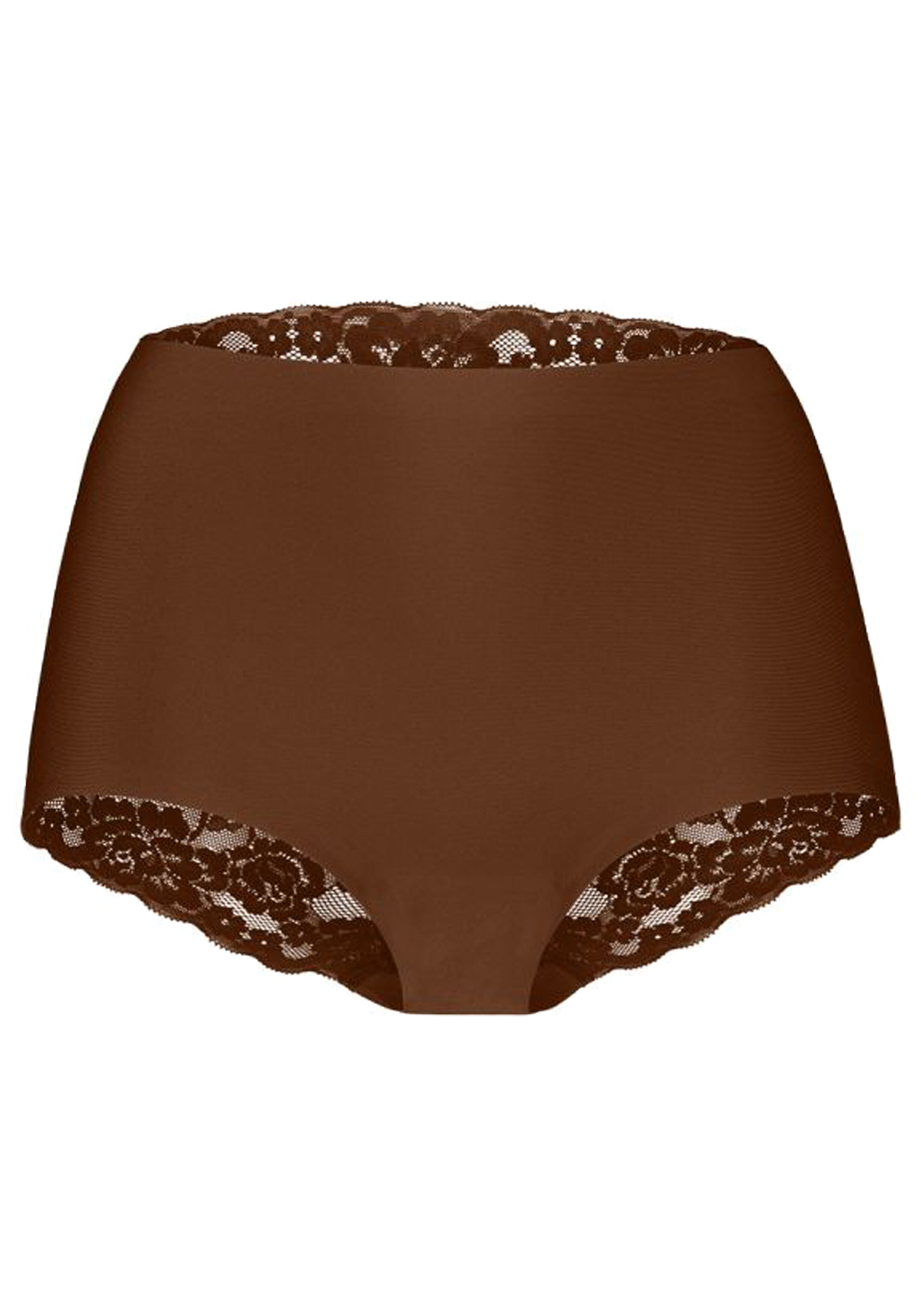 TEN CATE Secrets Lace women high waist met kant (1-pack), dames High waist hoge taille, kokosnoot