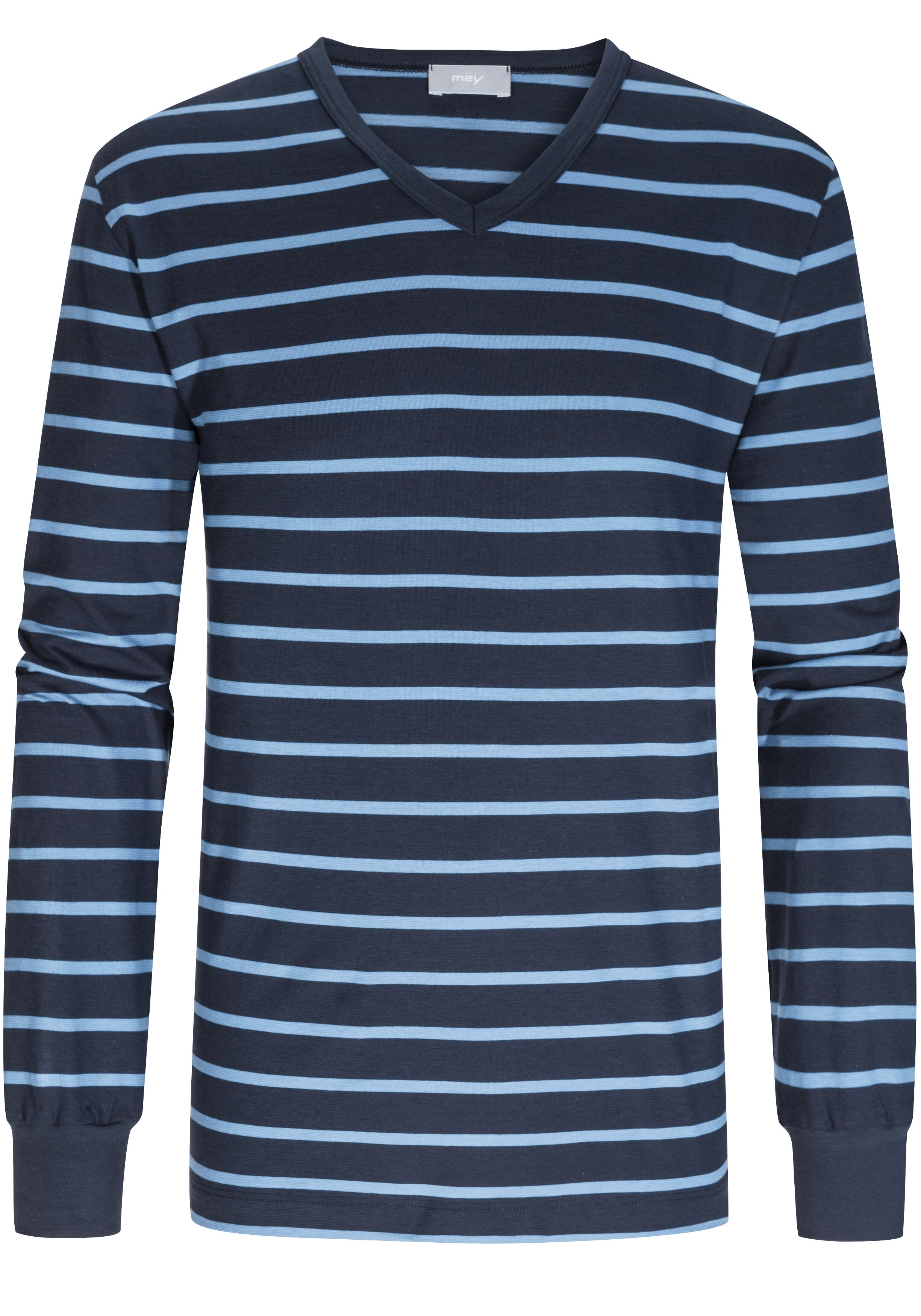 Mey heren pyjama Stratford, blauw gestreept