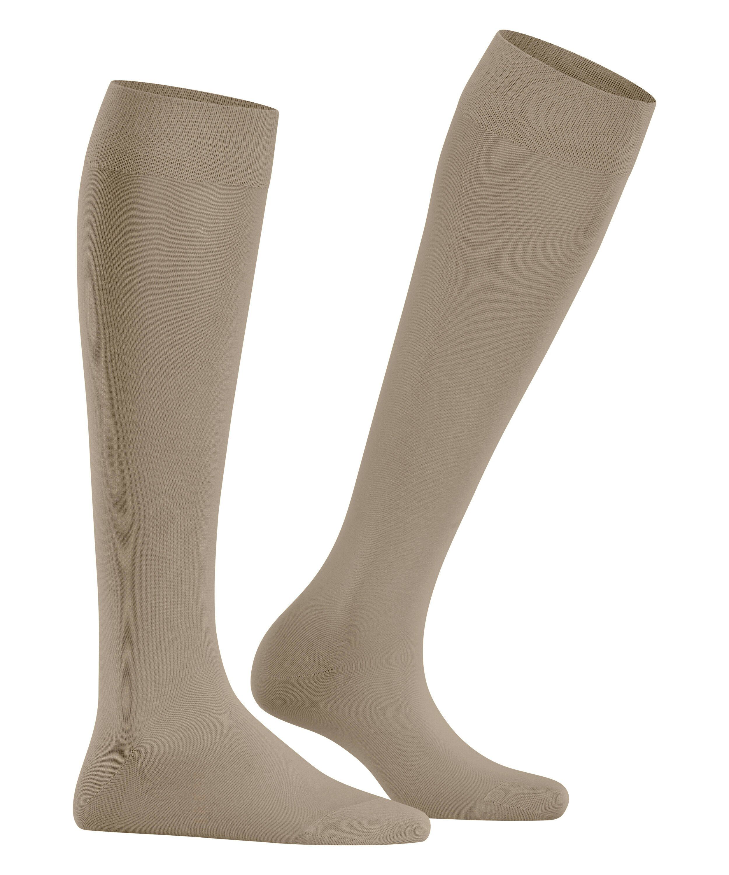 FALKE Cotton Touch dames kniekousen, beige (nude)