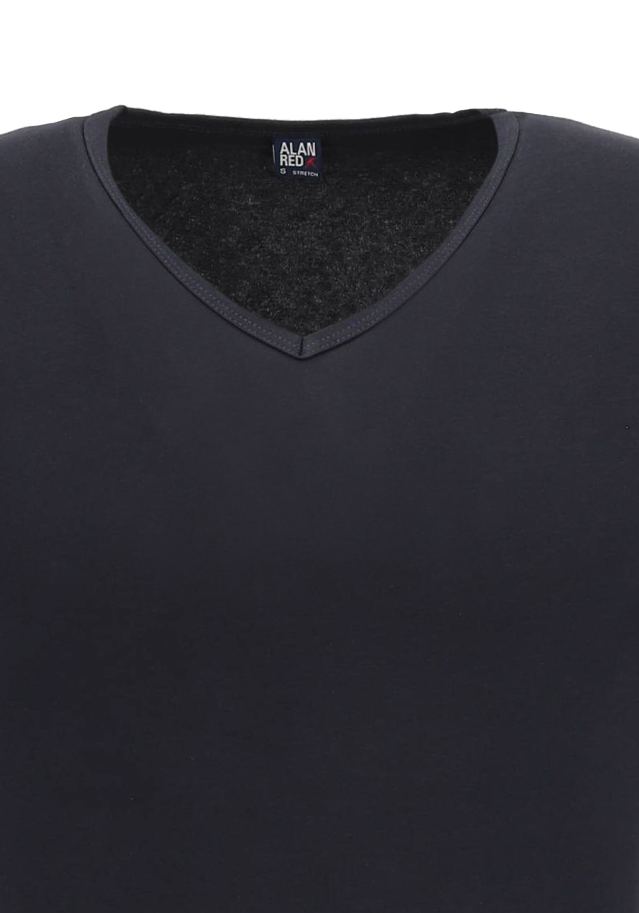 ALAN RED T-shirt Oslo (1-pack), V-hals lange mouw stretch, blauw