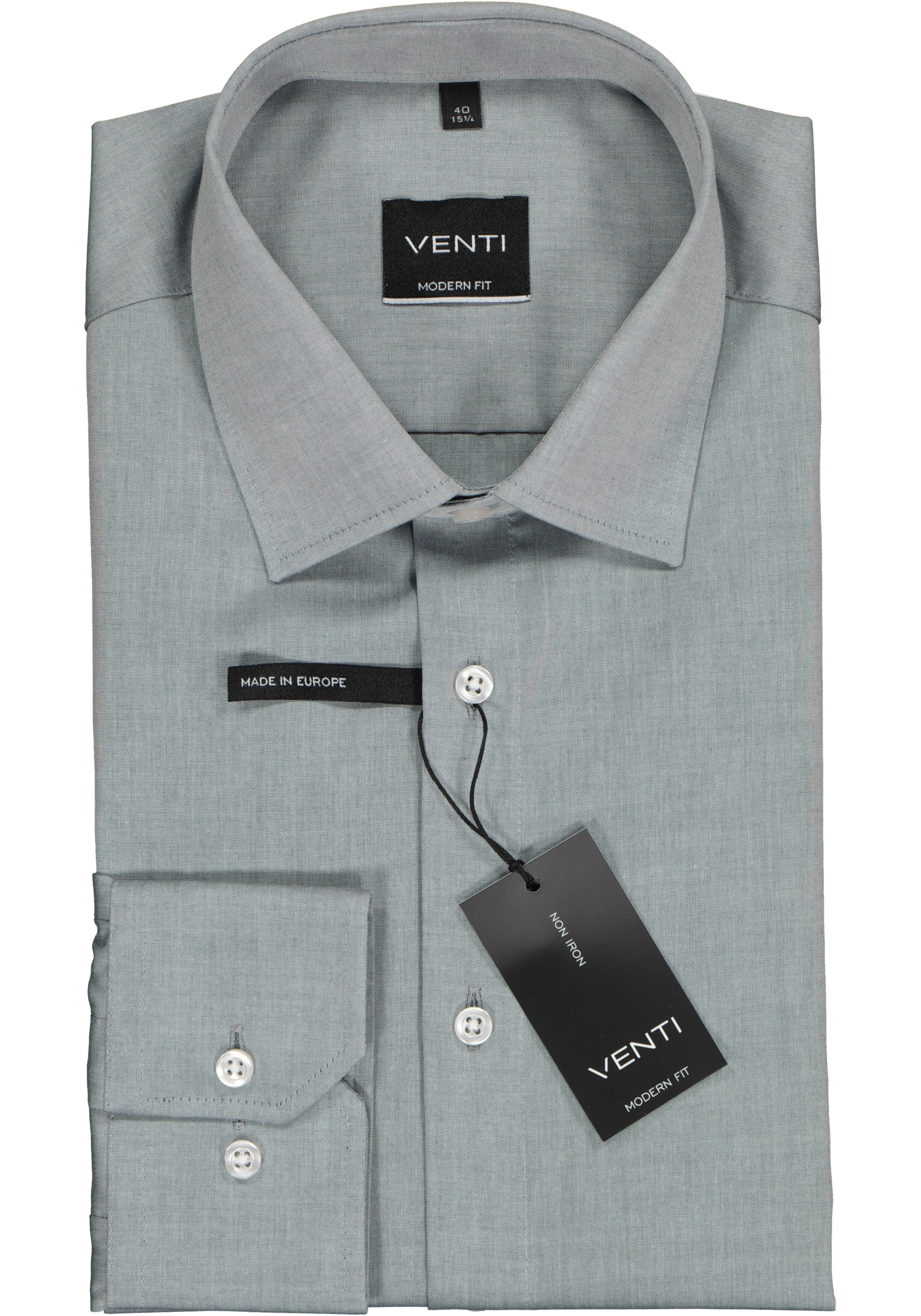 VENTI modern fit overhemd, grijs