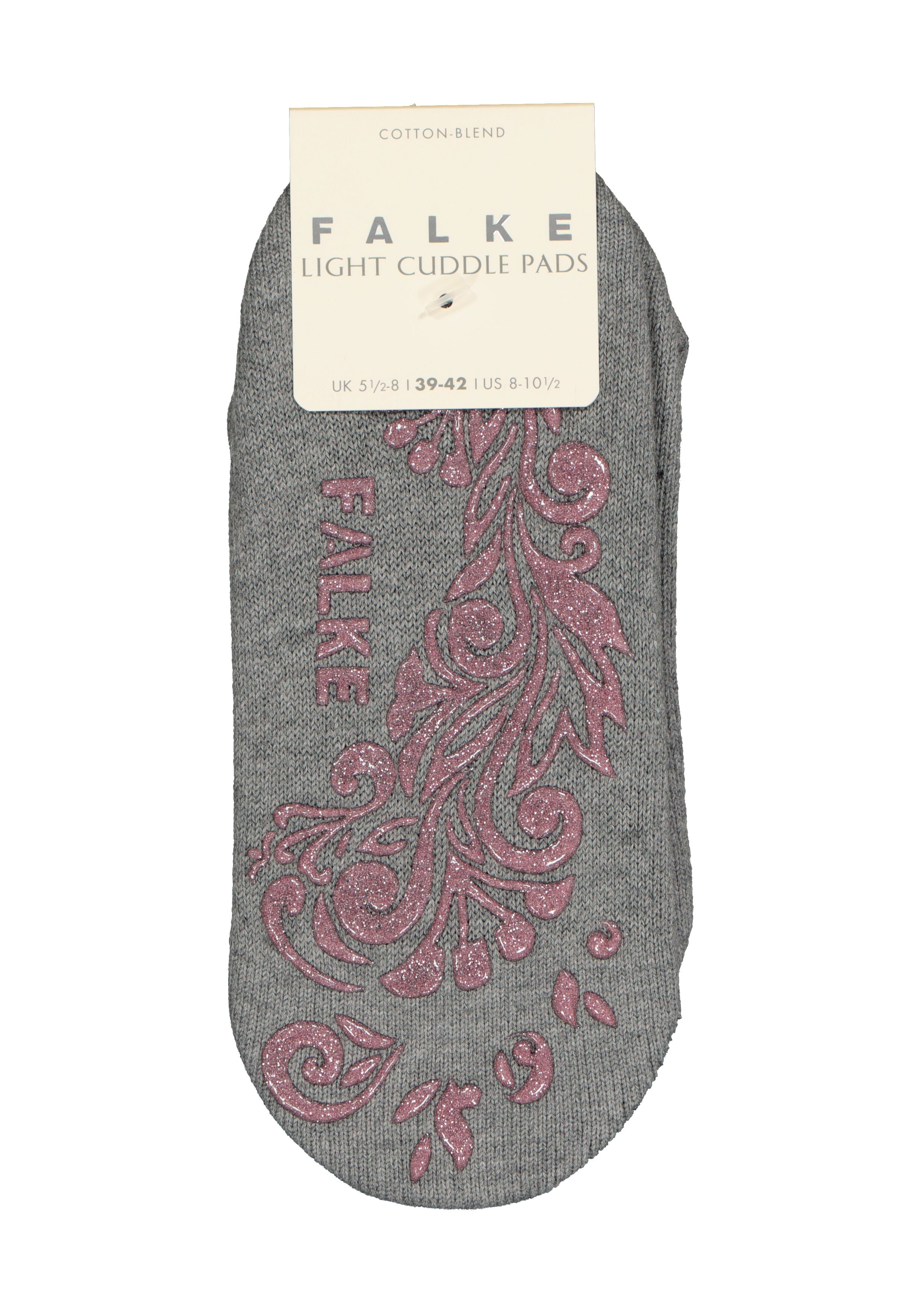 FALKE Light Cuddle Pads dames huissokken, dun, grijs (grey melange)