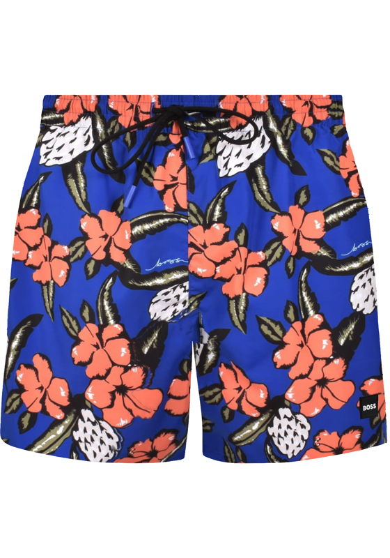 HUGO BOSS Piranha swim shorts, heren zwembroek, middenblauw dessin HUGO BOSS Piranha swim shorts, heren zwembroek, middenblauw dessin