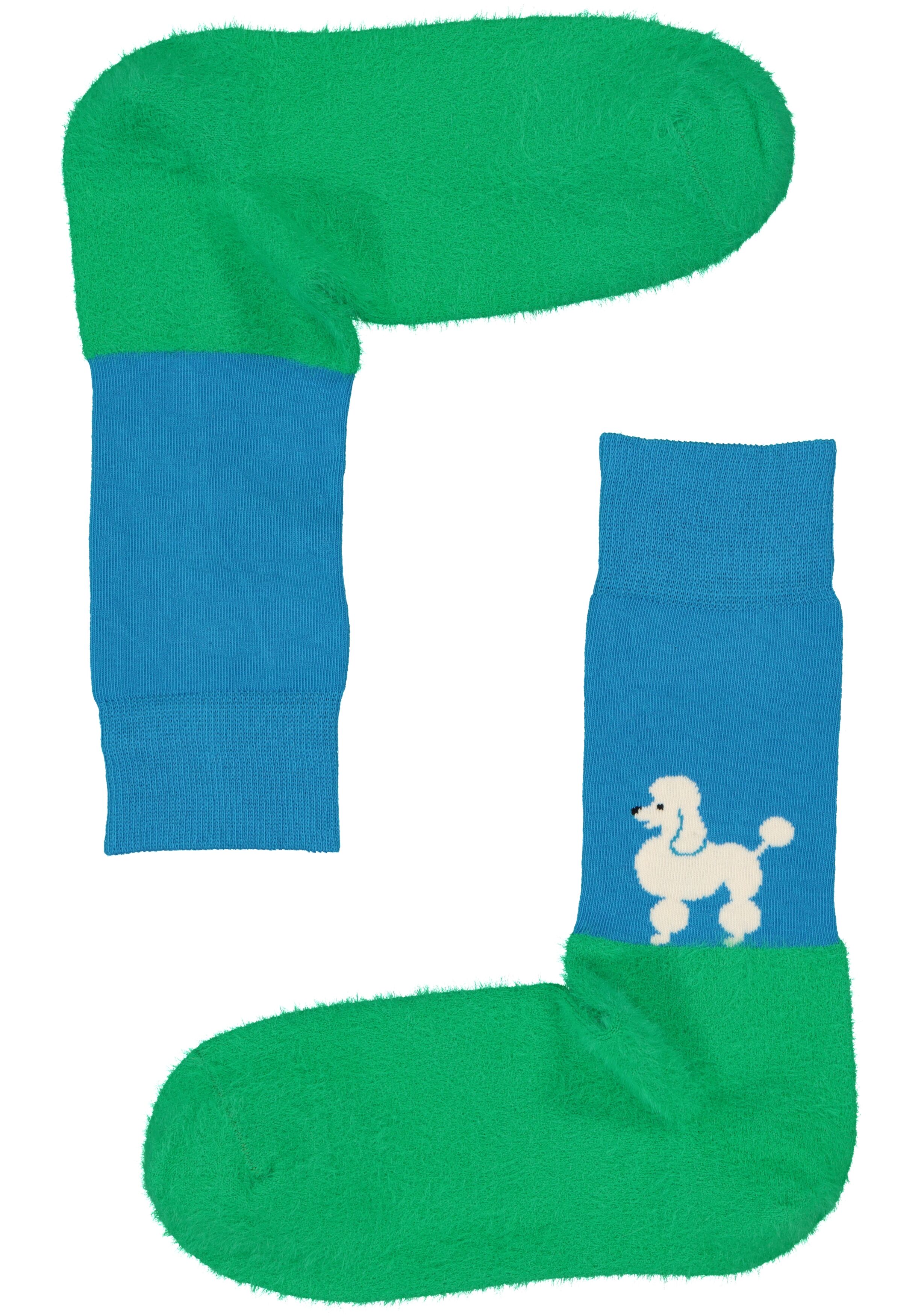 Happy Socks Who Let The Dogs Out Sock, poedels in zwart en wit