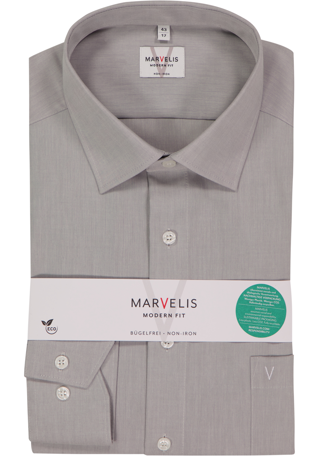 MARVELIS modern fit overhemd, grijs MARVELIS modern fit overhemd, grijs