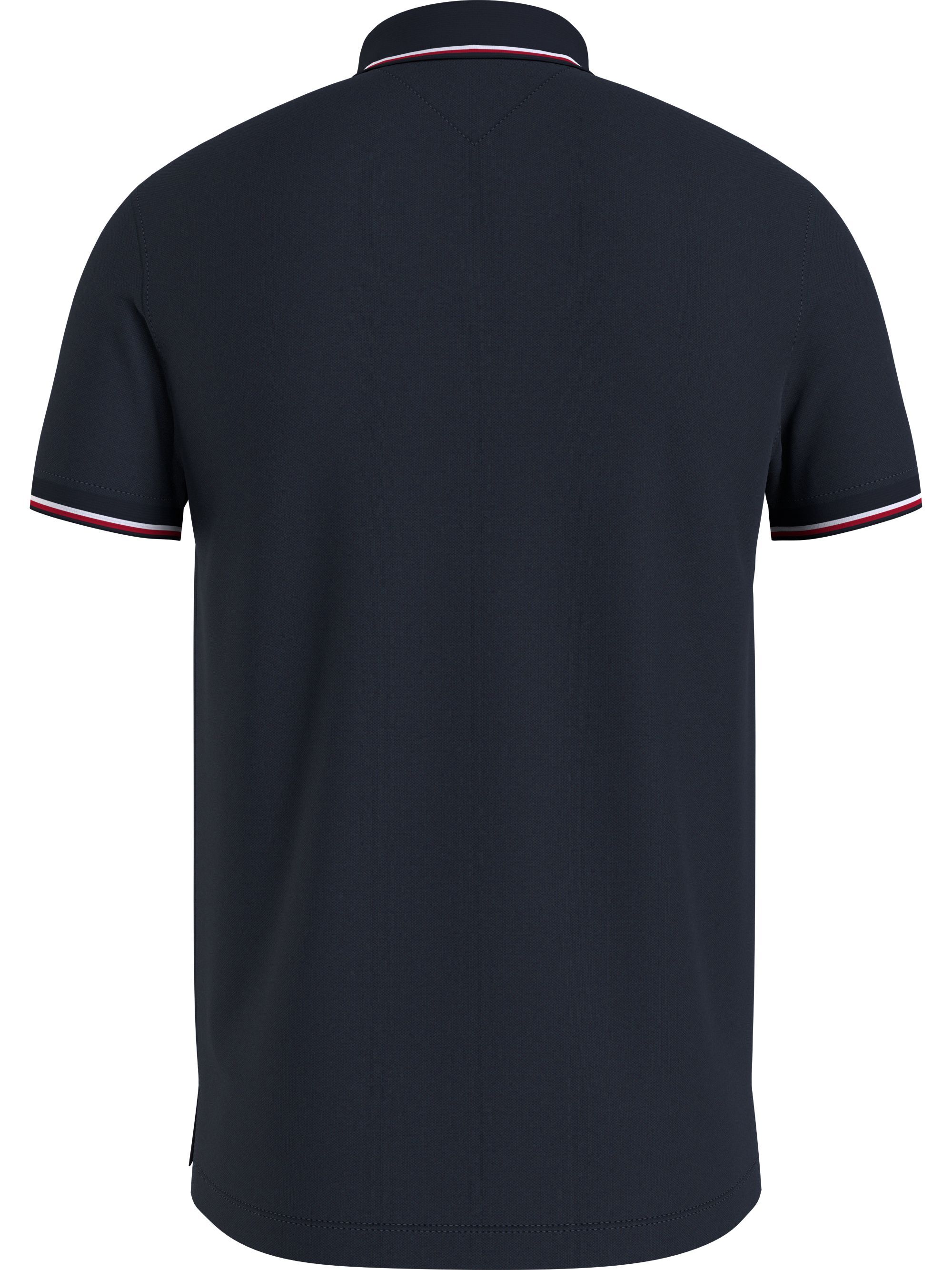 Tommy Hilfiger 1985 Rwb Tipped Slim Polo, heren poloshirt, donkerblauw