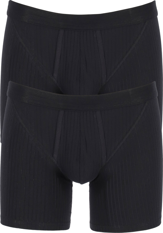 SCHIESSER Authentic shorts (2-pack), met gulp, zwart SCHIESSER Authentic shorts (2-pack), met gulp, zwart