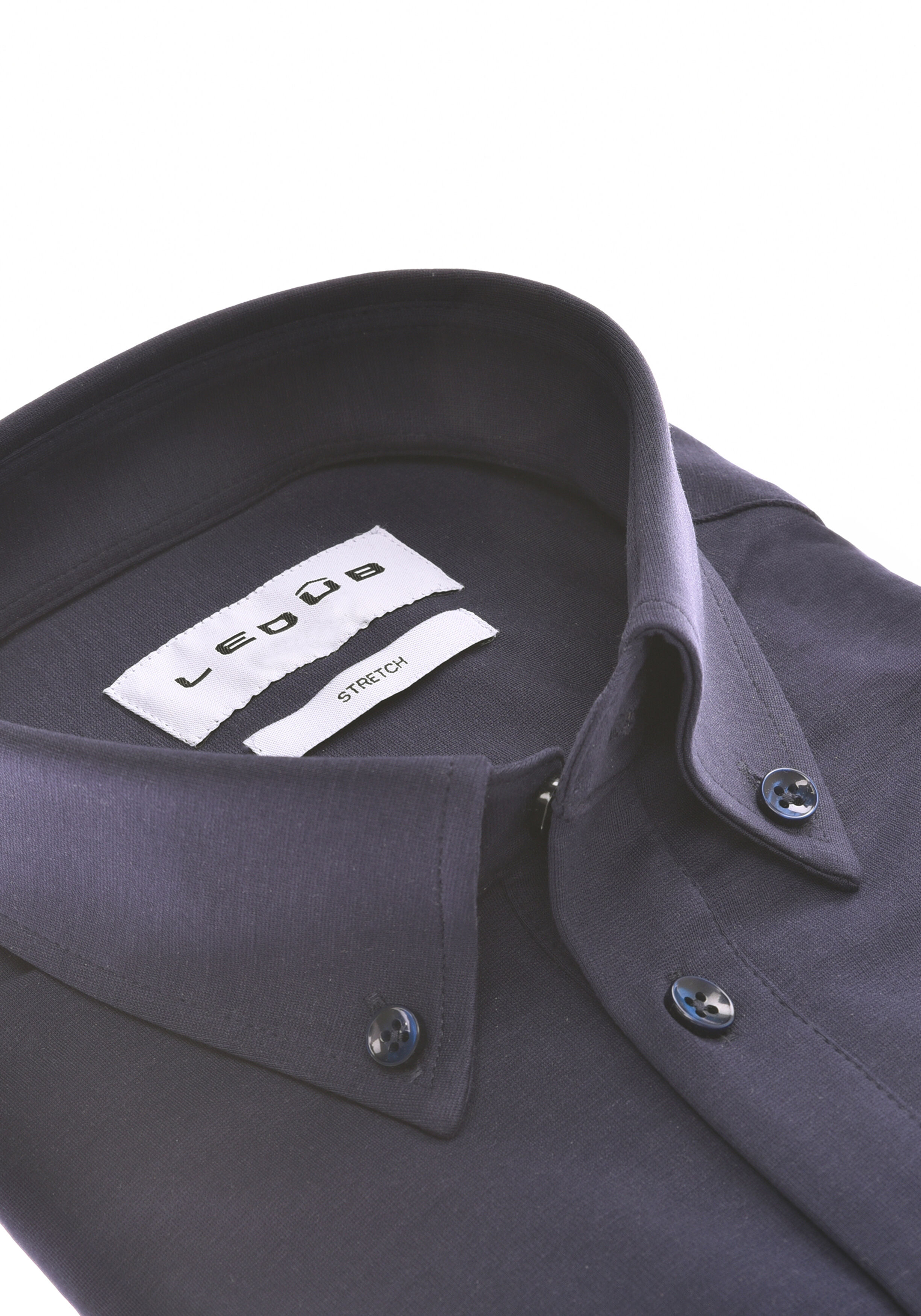 Ledub modern fit polo overhemd, tricot, jersey, donkerblauw