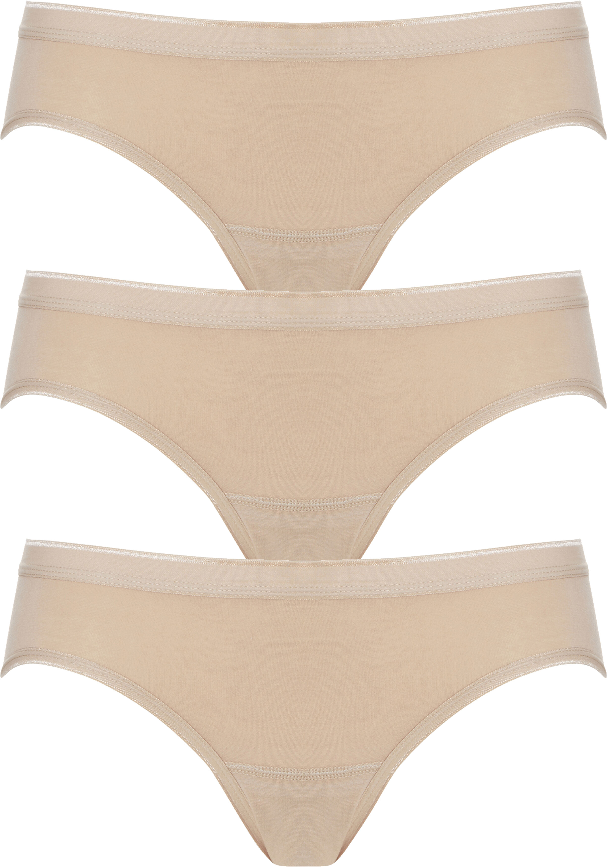 TEN CATE Basic women bikini slips (3-pack), dames slips lage taille, huidskleur