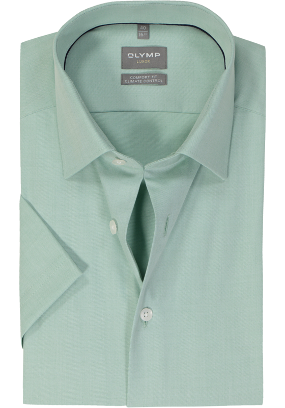 OLYMP comfort fit overhemd, korte mouw, twill, lichtgroen OLYMP comfort fit overhemd, korte mouw, twill, lichtgroen