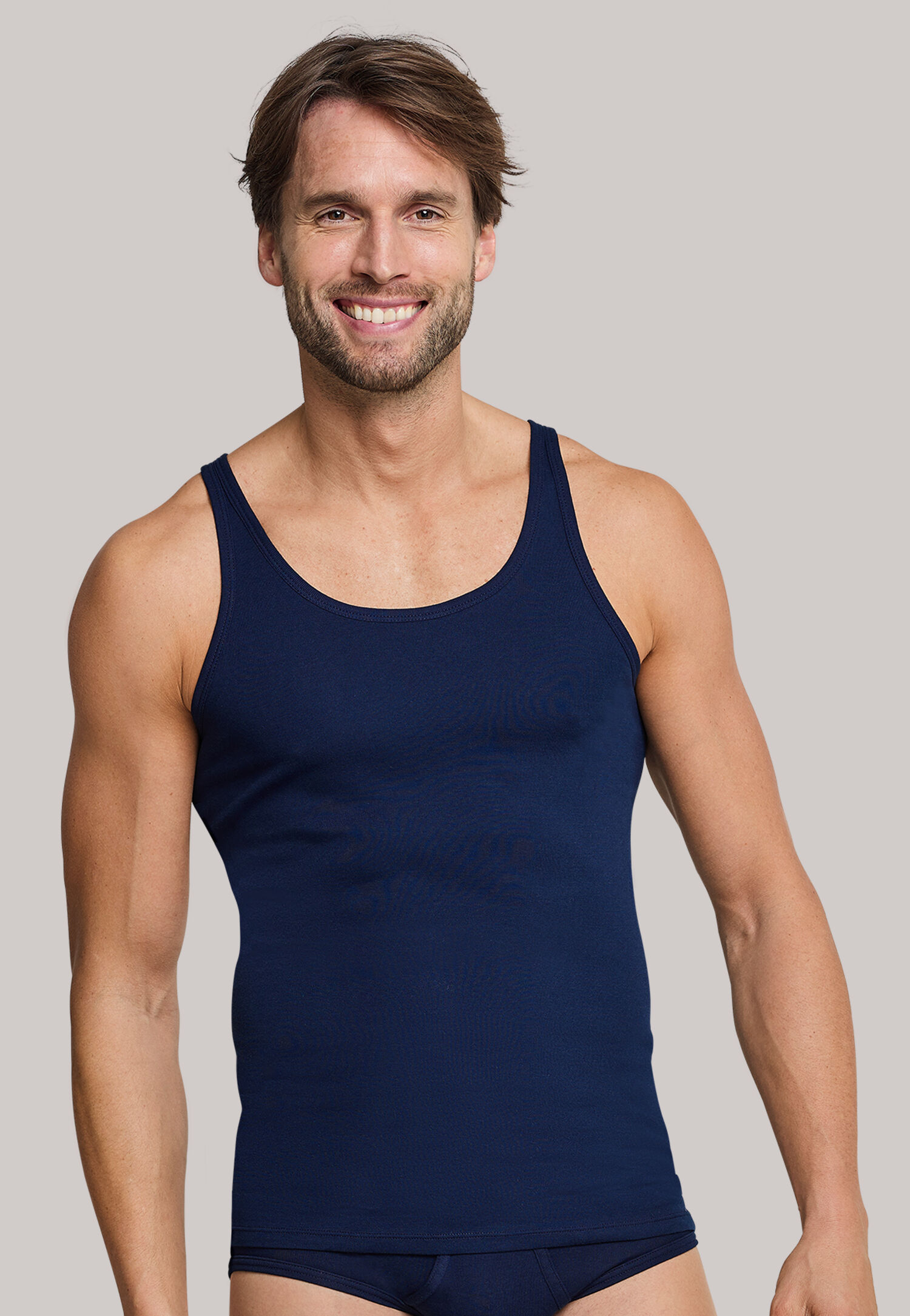 SCHIESSER Original Feinripp singlet (1-pack), blauw