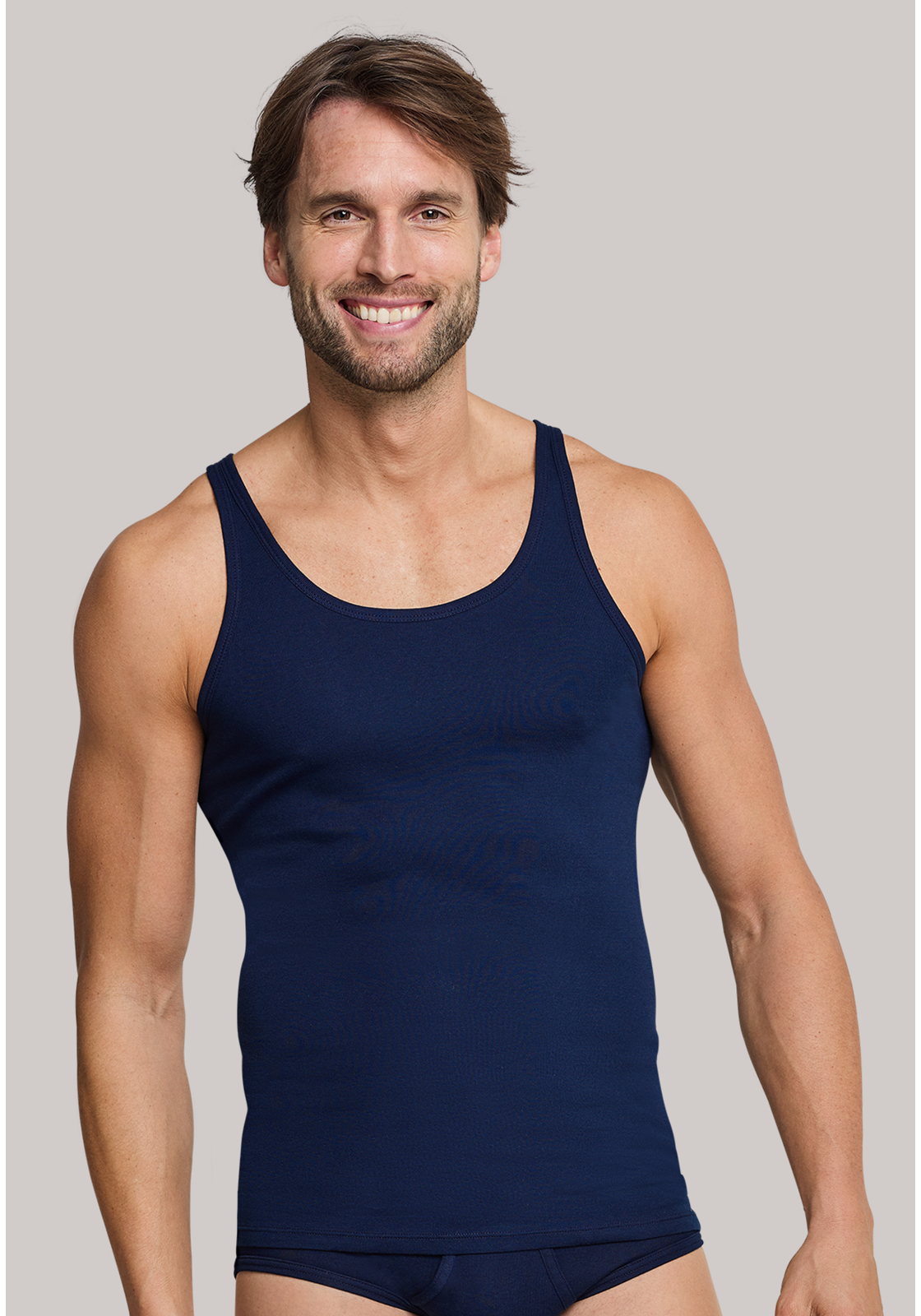 singlet-heren-ondergoed-005120-815 SCHIESSER Original Feinripp singlet (1-pack), blauw