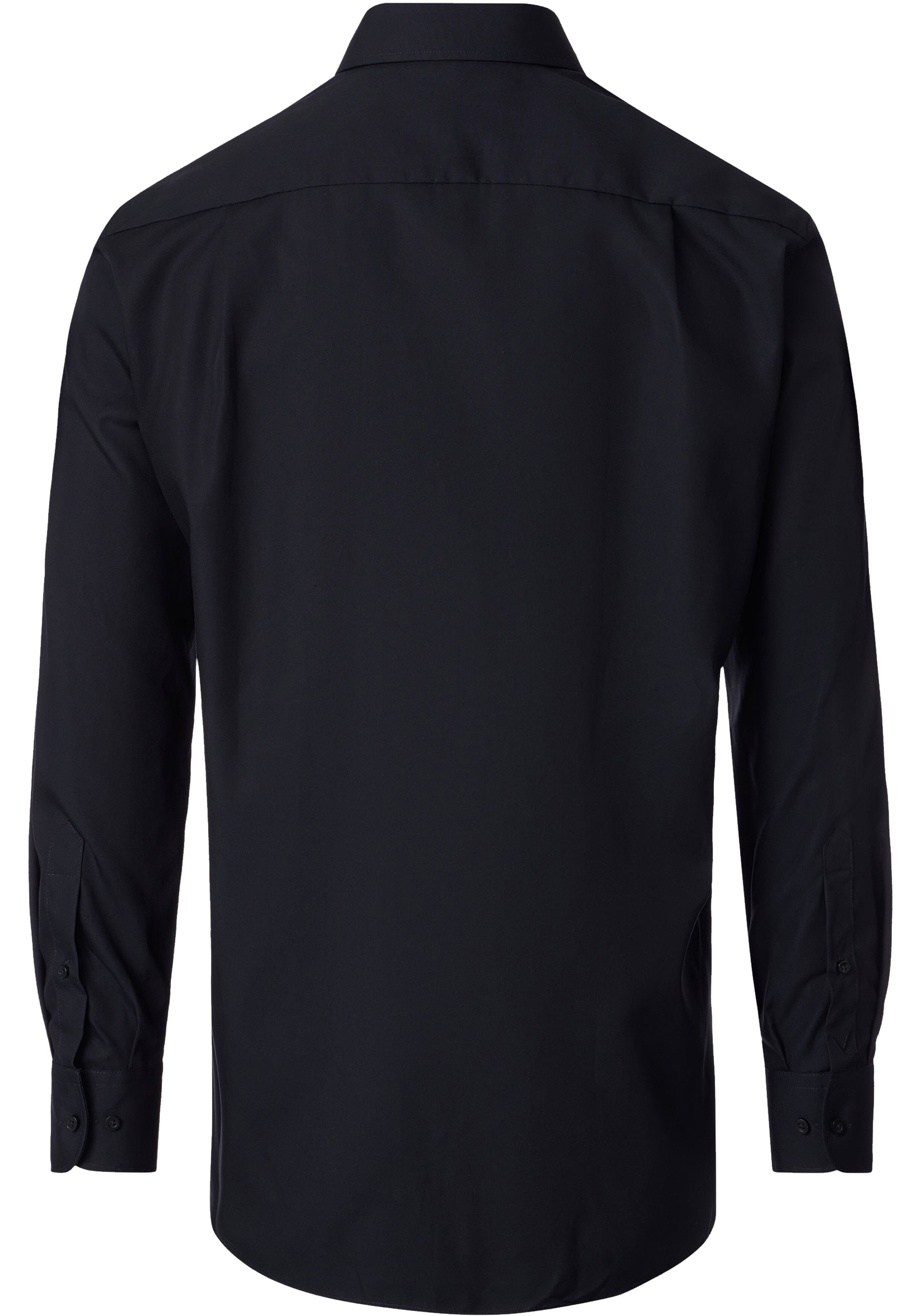 VENTI CASA MODA comfort fit overhemd, mouwlengte 7, structuur, zwart