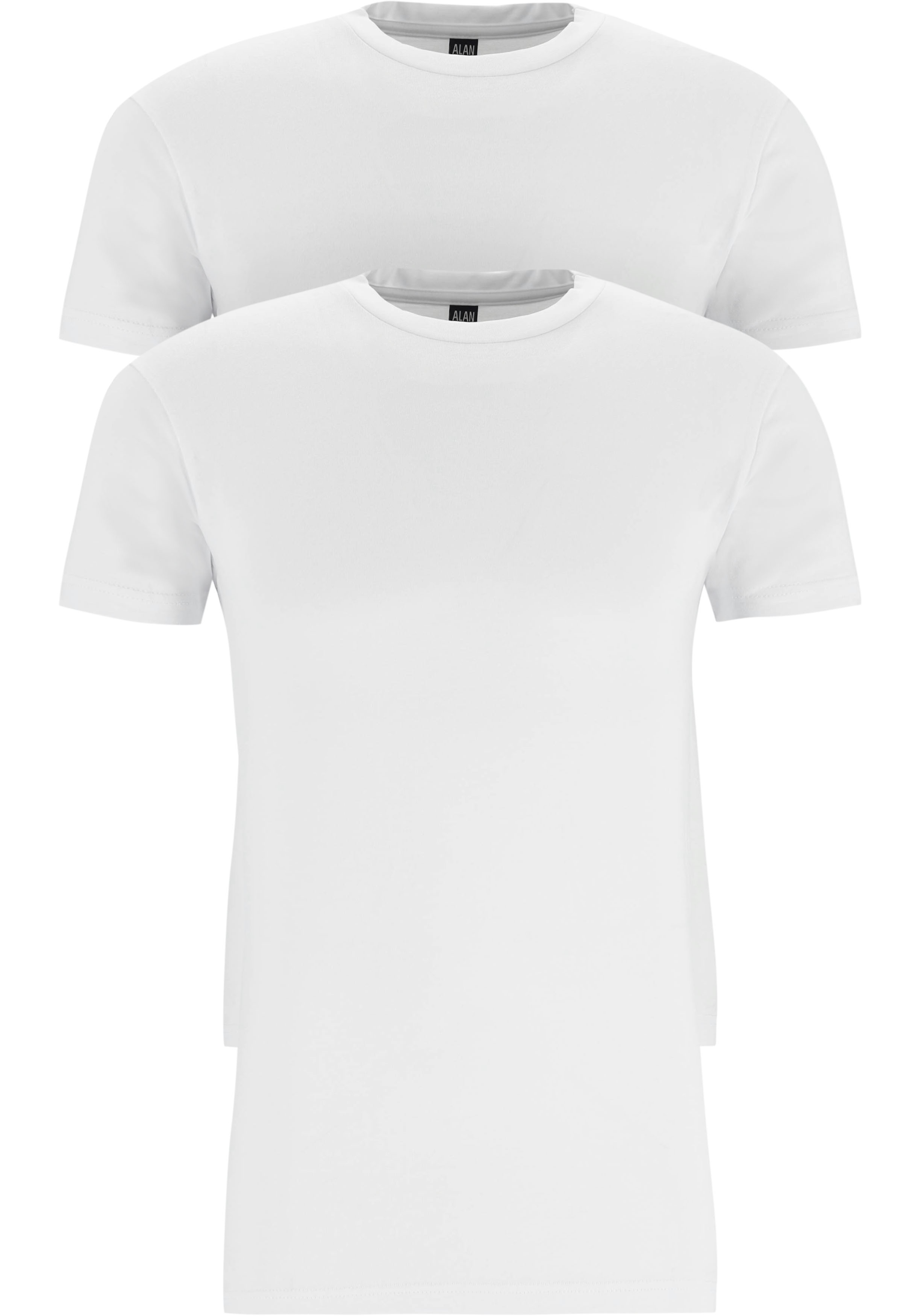 ALAN RED T-shirts OAKVILLE (2-pack), O-hals stretch, wit