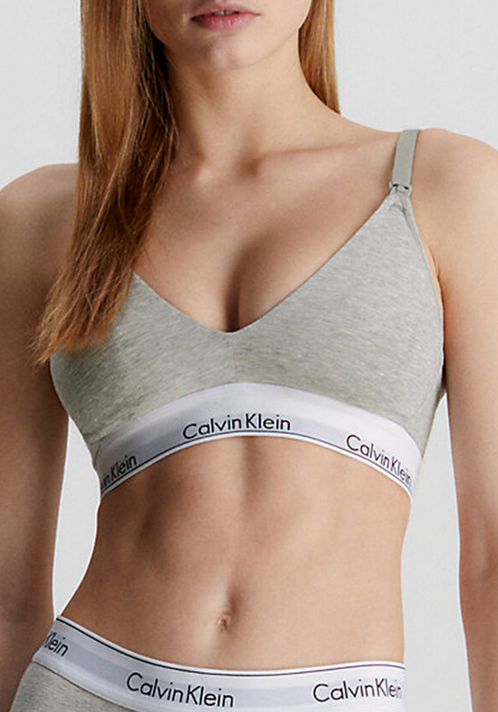 Calvin Klein dames Modern Cotton maternity bra, zwangerschaps BH, grijs Calvin Klein dames Modern Cotton maternity bra, zwangerschaps BH, grijs
