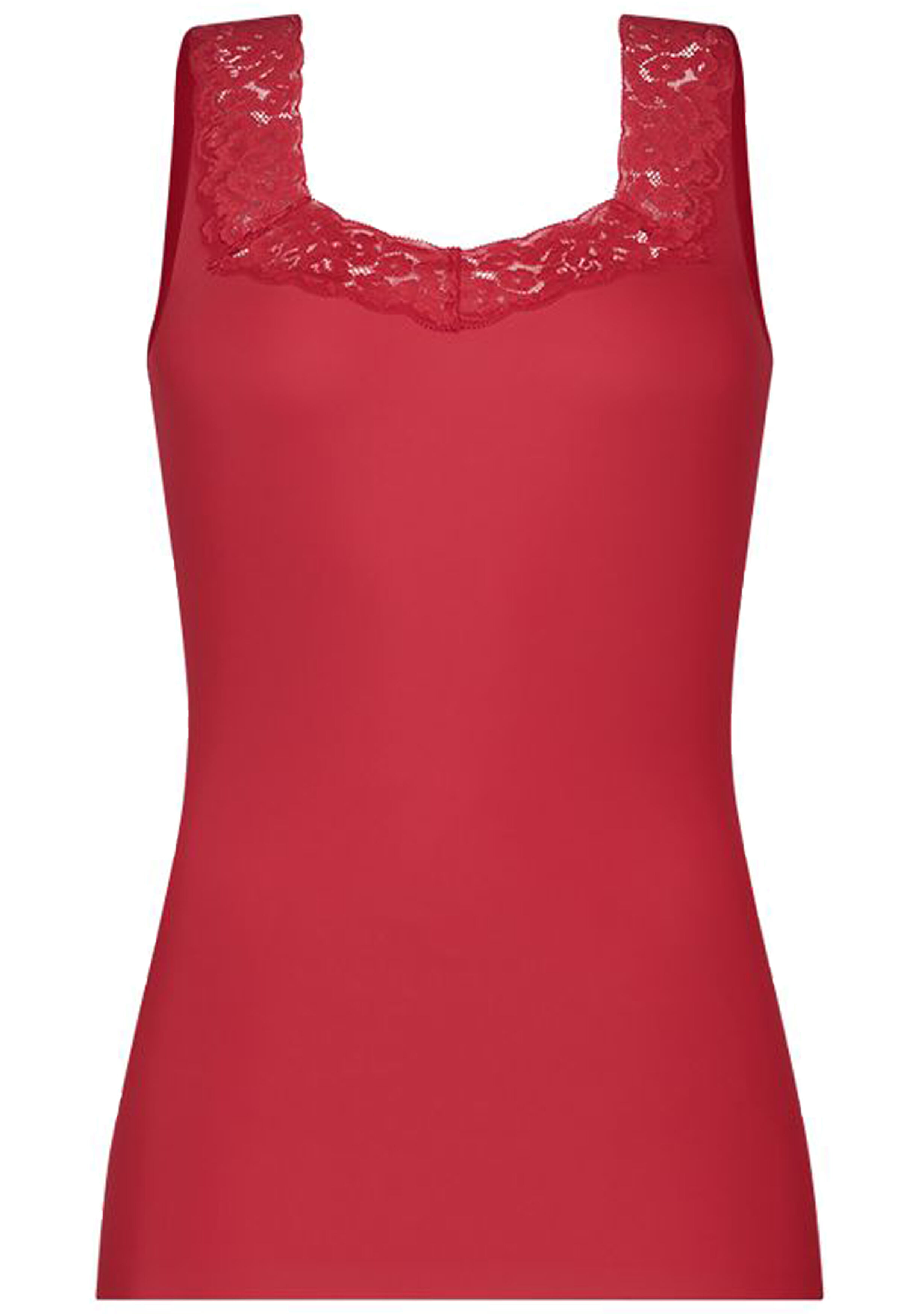 TEN CATE Secrets Lace women singlet met kant (1-pack), dames singlet, rood