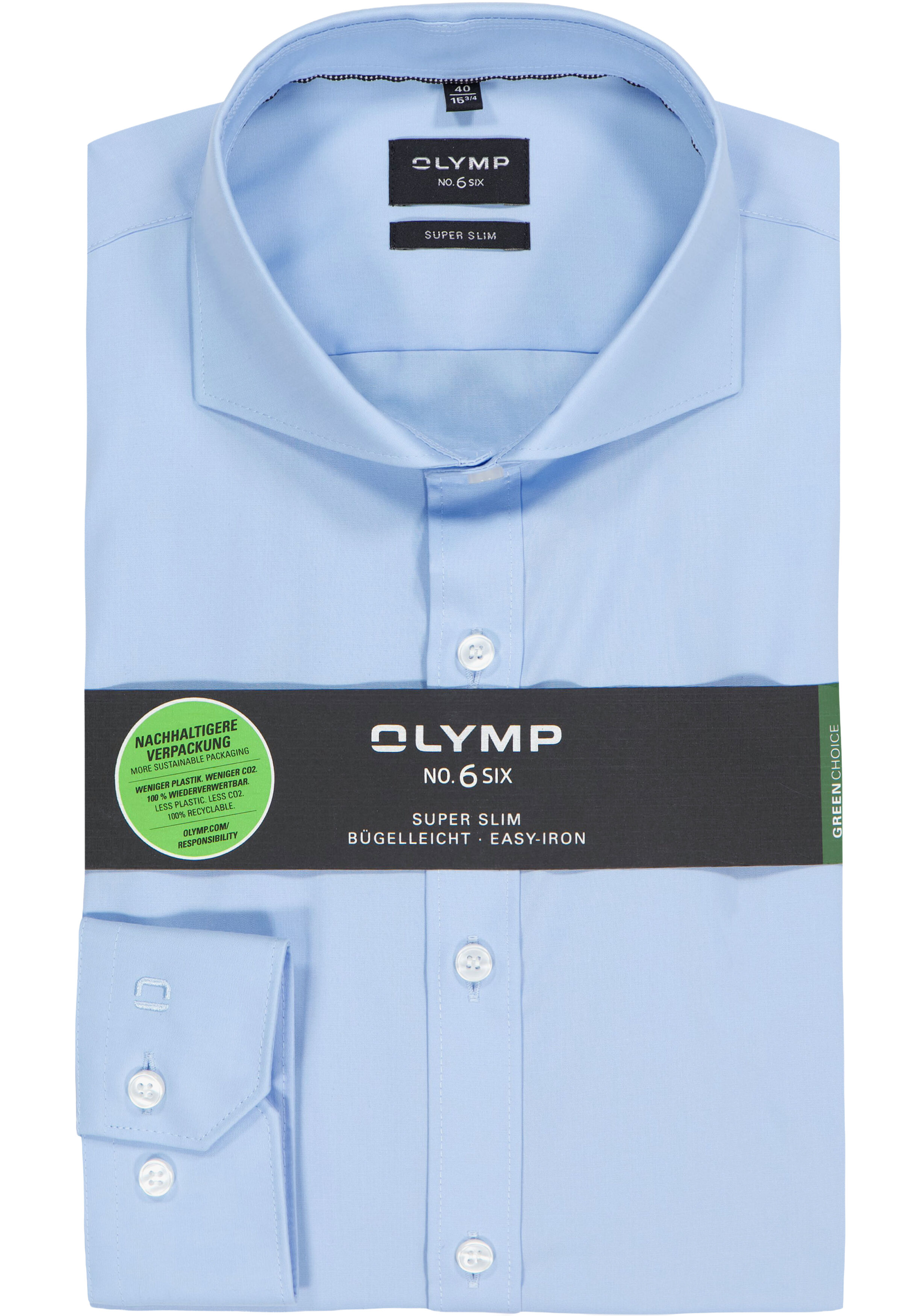 OLYMP No. Six super slim fit overhemd, lichtblauw