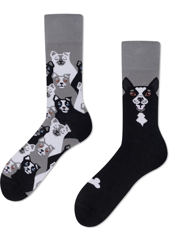 Many Mornings unisex sokken, Black Dog Many Mornings unisex sokken, Black Dog