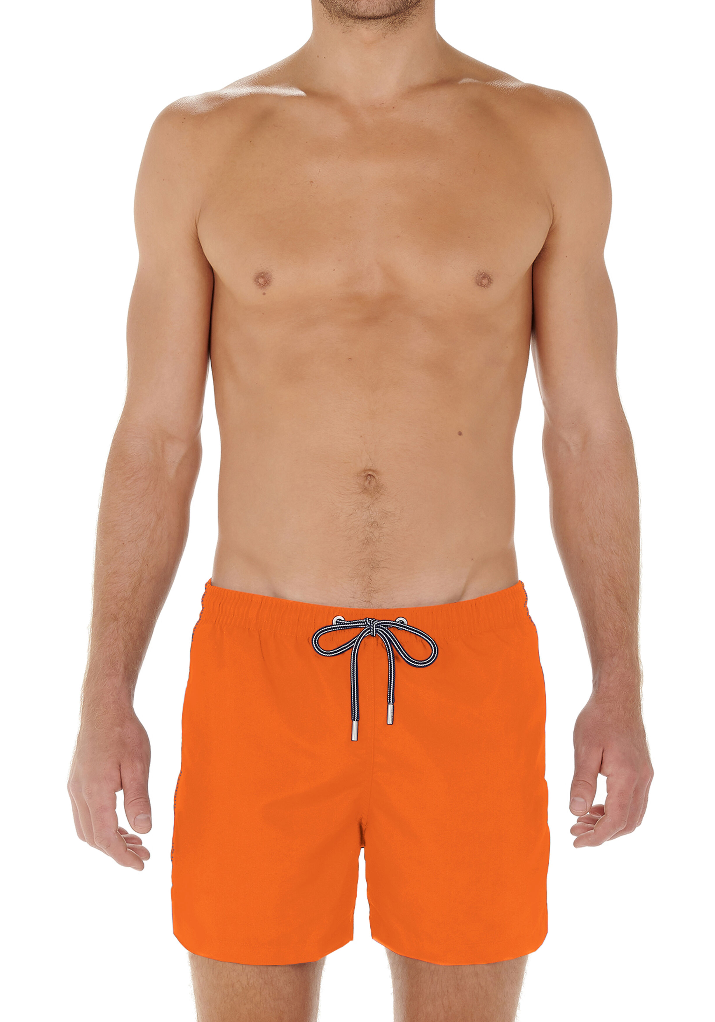 HOM Sea life beach boxer, heren zwemshort, oranje