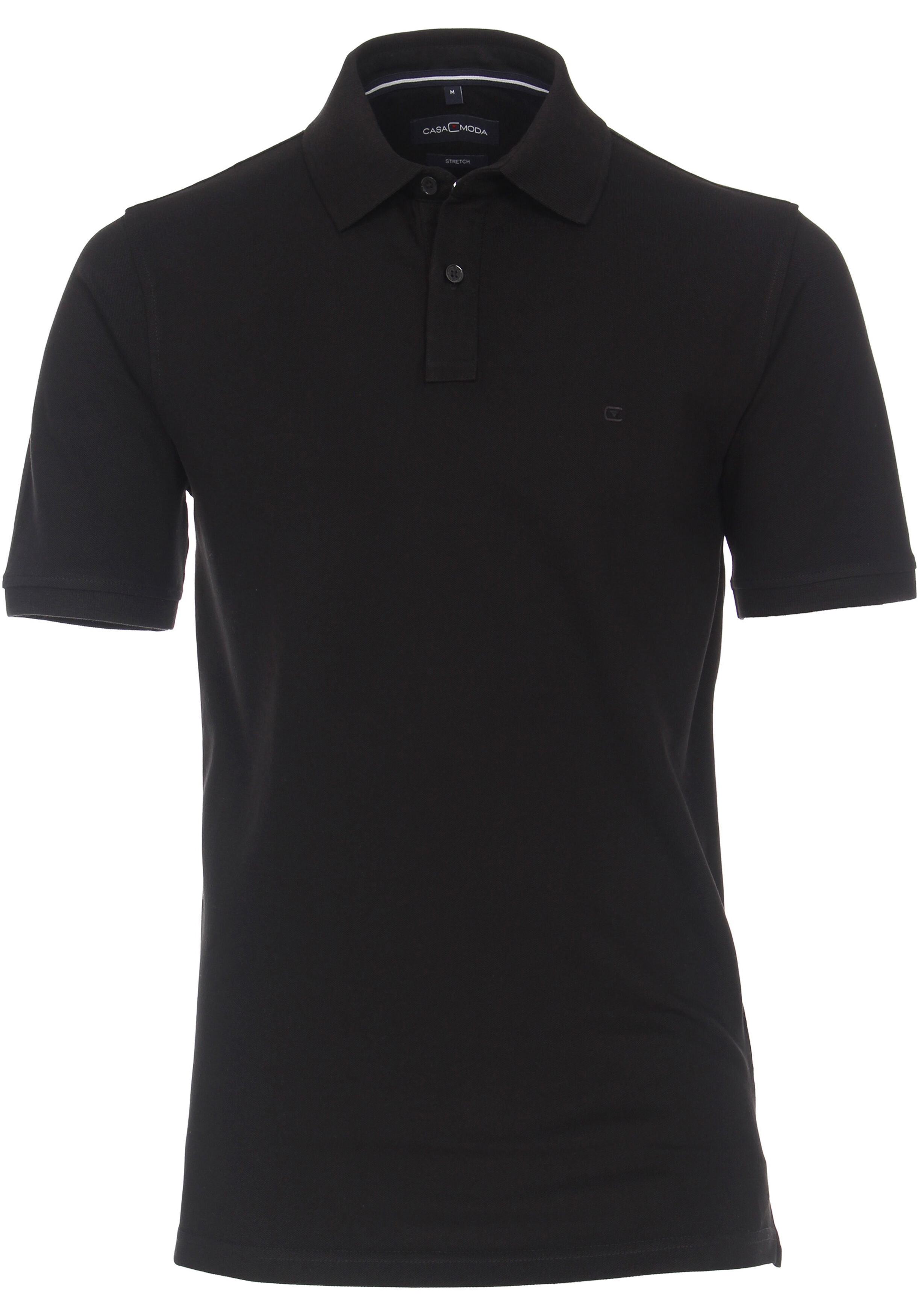 CASA MODA comfort fit poloshirt, stretch, zwart