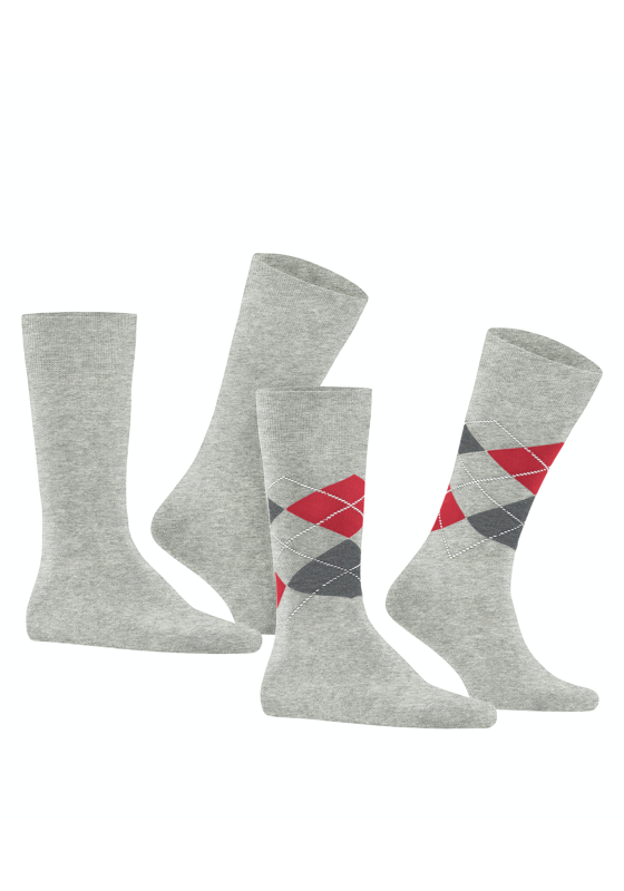 Burlington Everyday 2-Pack herensokken, grijs (lt. heather) Burlington Everyday 2-Pack herensokken, grijs (lt. heather)