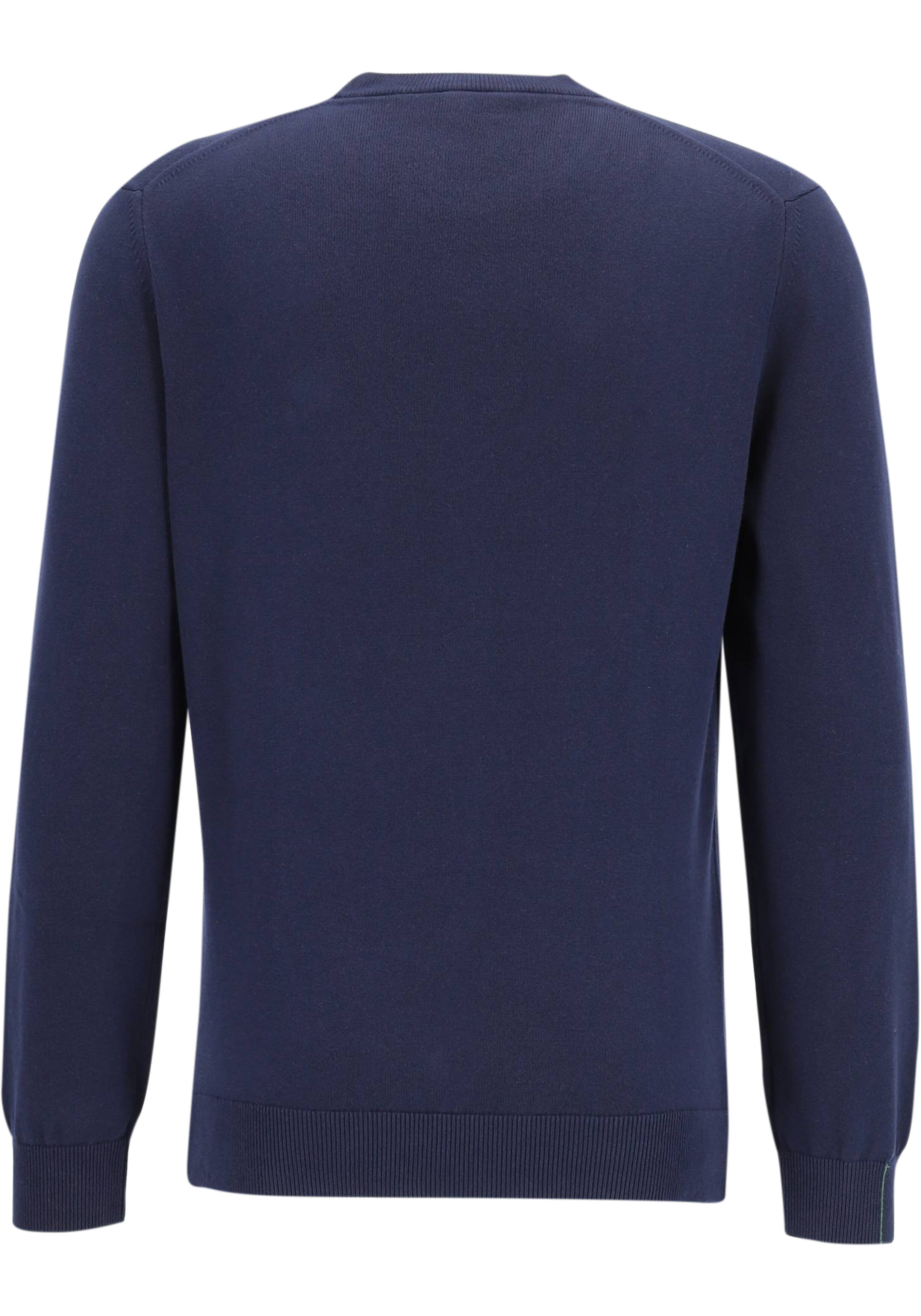 Lacoste herentrui katoen, O-hals, navy blauw