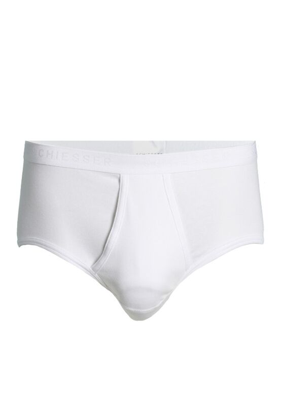 SCHIESSER Original Feinripp sportslip (1-pack), met gulp, wit