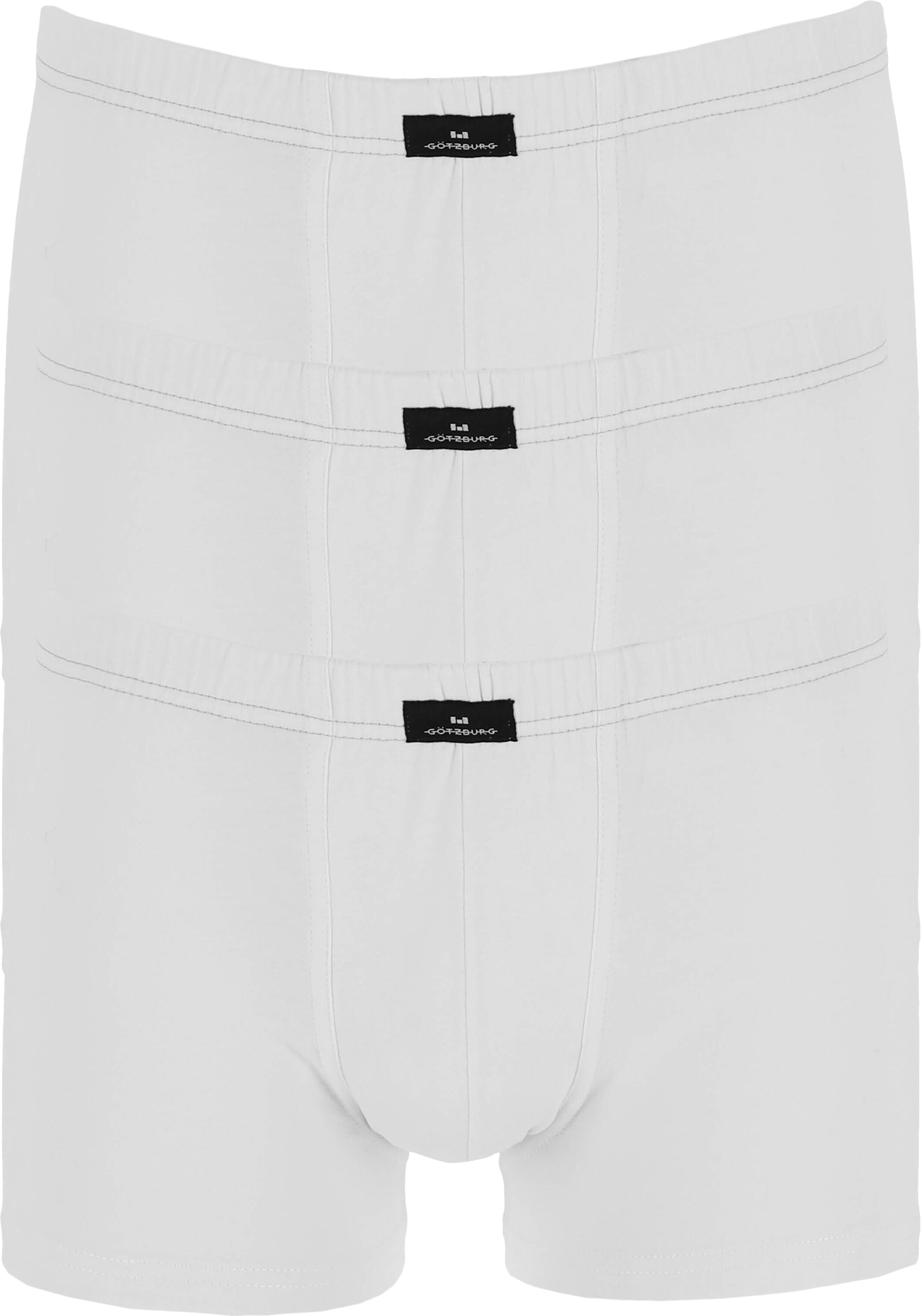 Gotzburg heren boxers (3-pack), normale lengte, wit