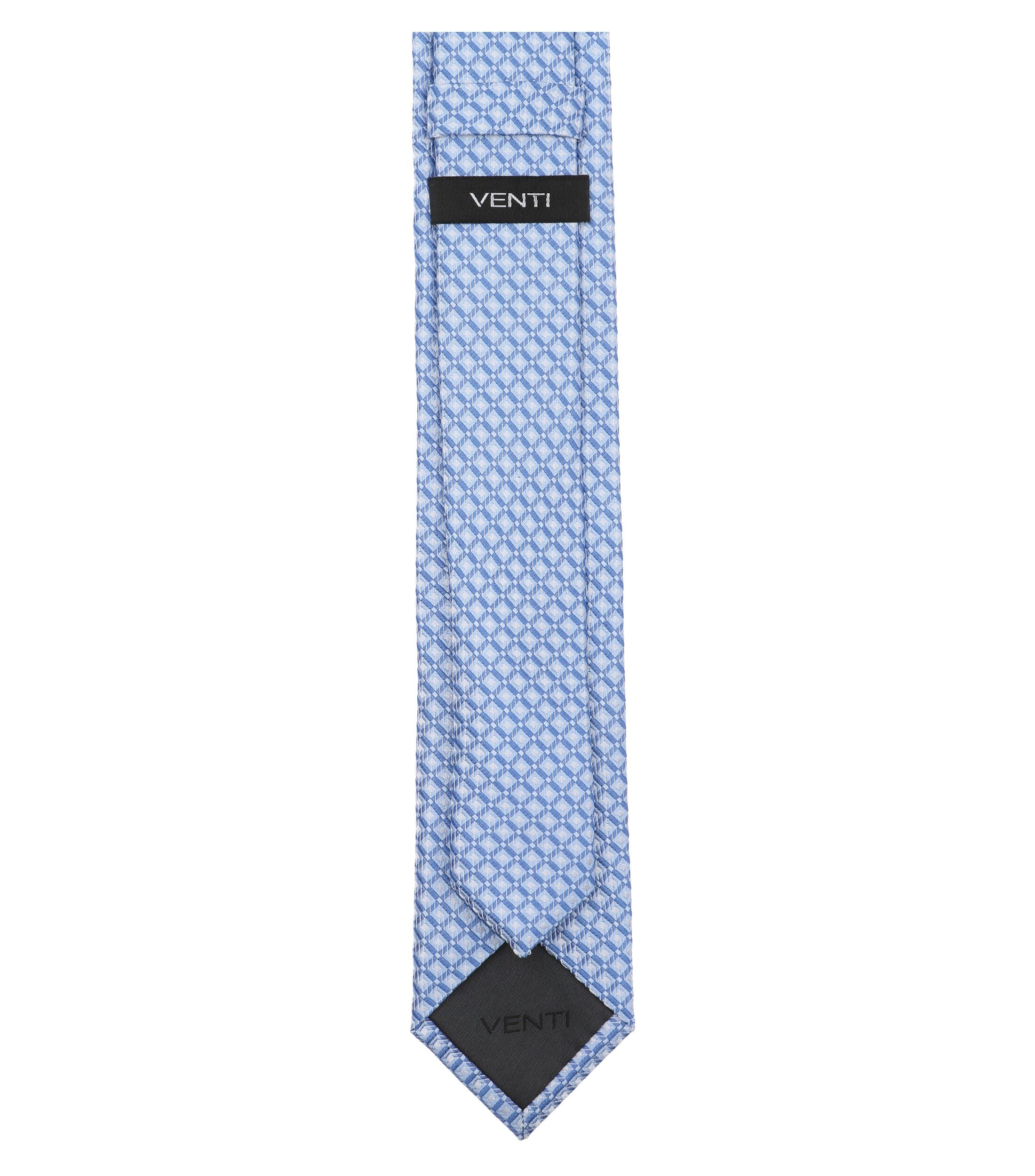 VENTI stropdas, blauw, wit dessin