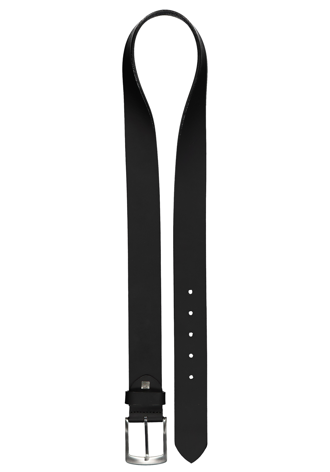 2-4032057087648_riemen_HR LINDENMANN leren heren riem, zwart casual